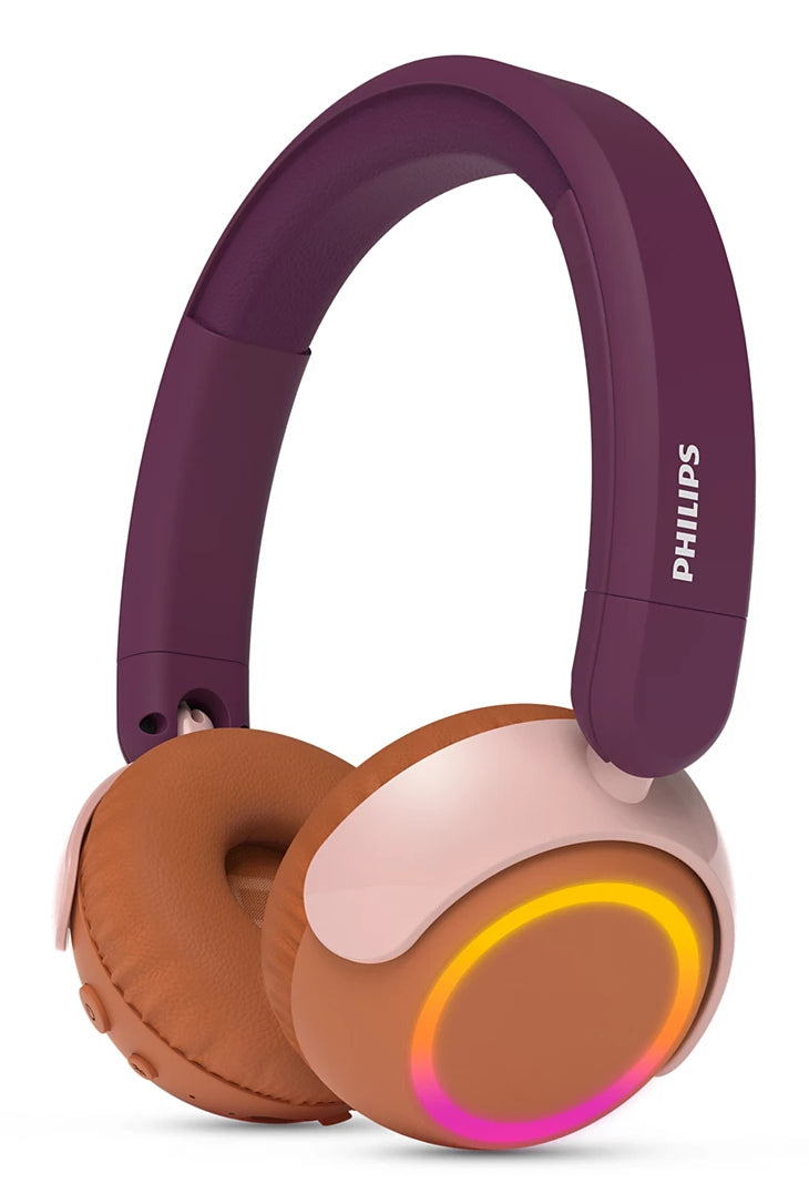Philips TAK4200MP/00 – Duo Headset, On-Ear – Bluetooth, Lautstärkebegrenzung 85 dB – Magenta/Violett – bis 45h