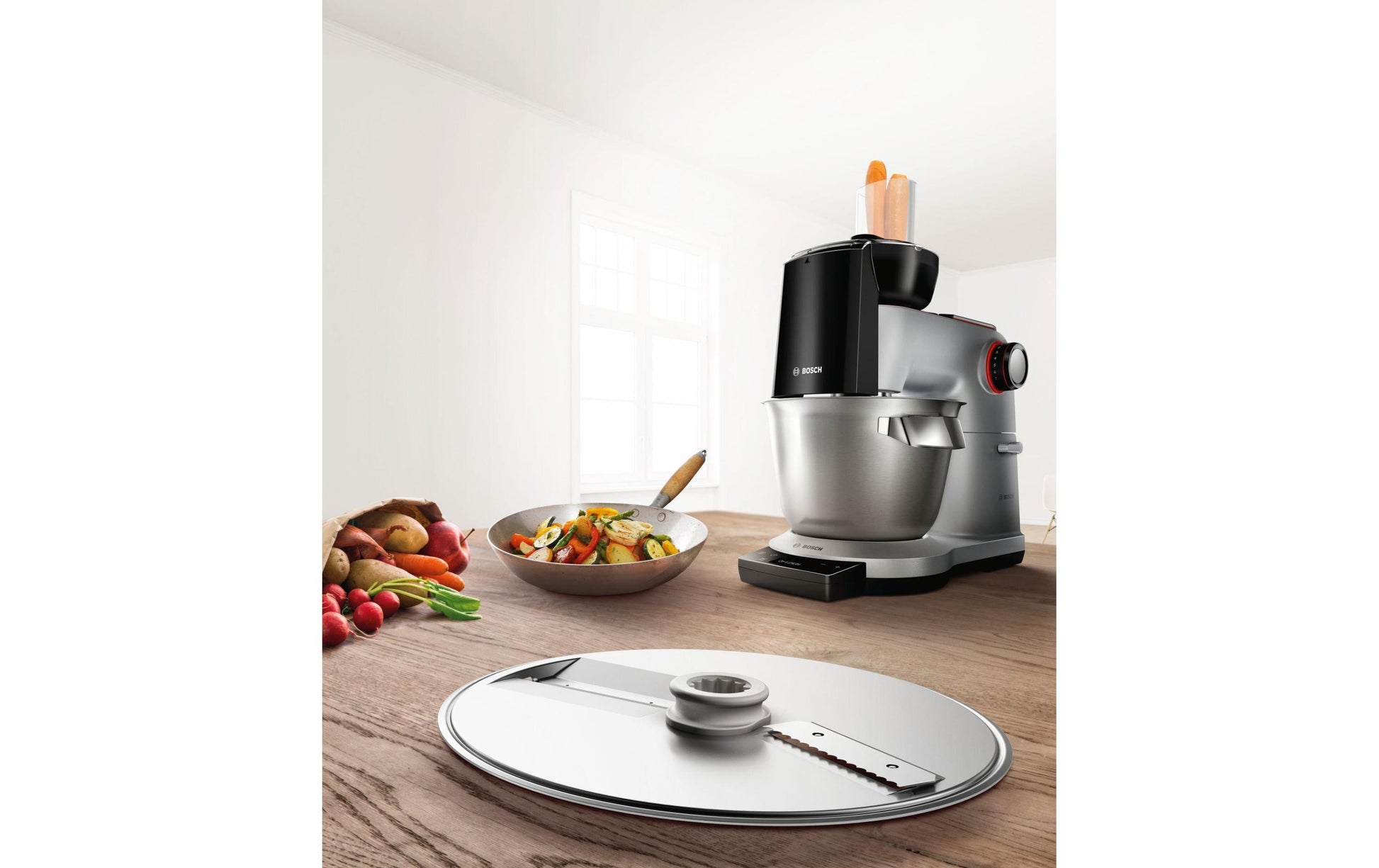 Bosch Schneidwendescheibe, Ø 16,6 cm, Edelstahl – für Bosch OptiMUM, MUZ9SC1