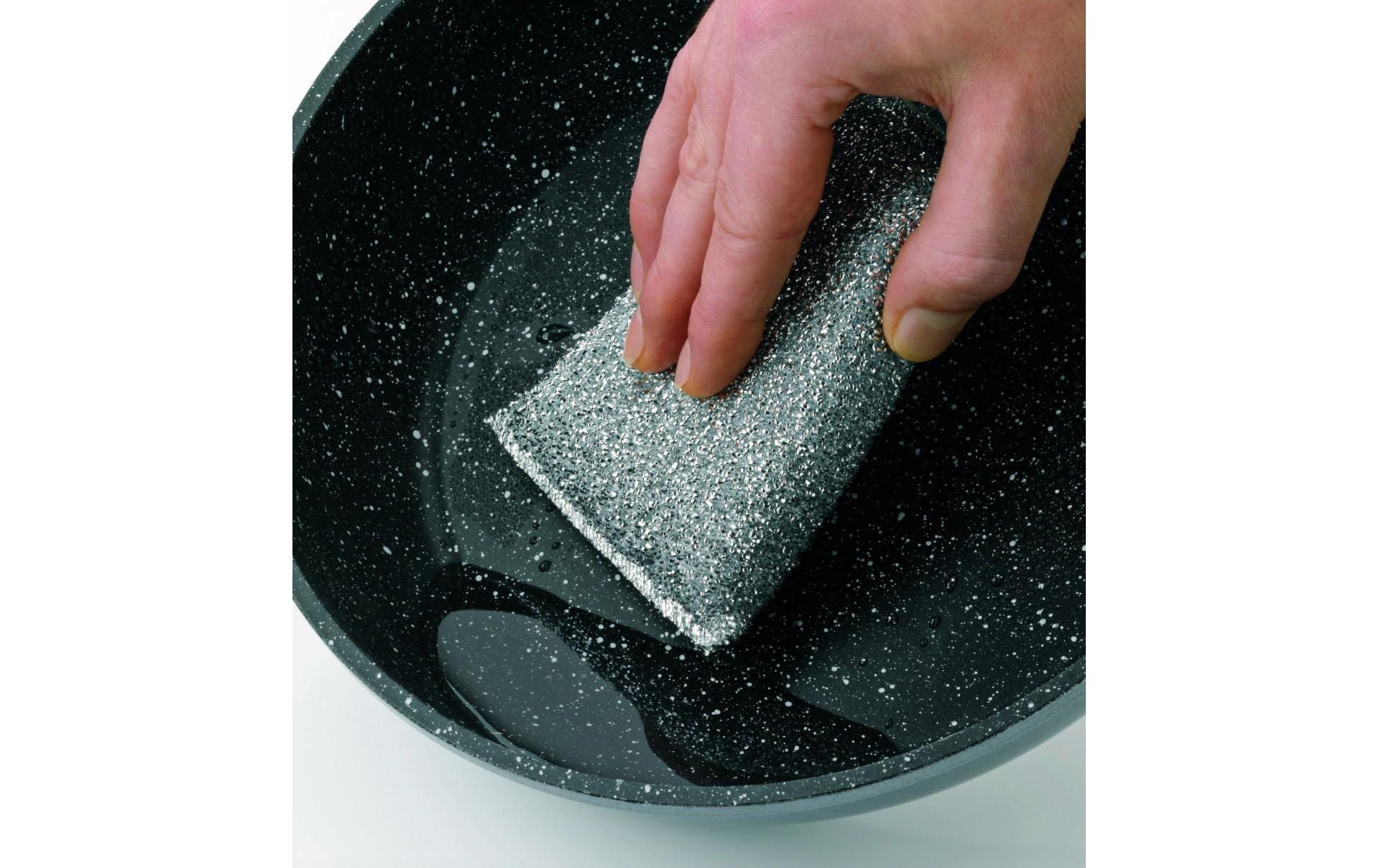 Kela Scheuerschwamm/Topfreiniger Pulito – Polyester, für Töpfe, 12,5 × 8 × 2,5 cm, silber, 3 Stk.