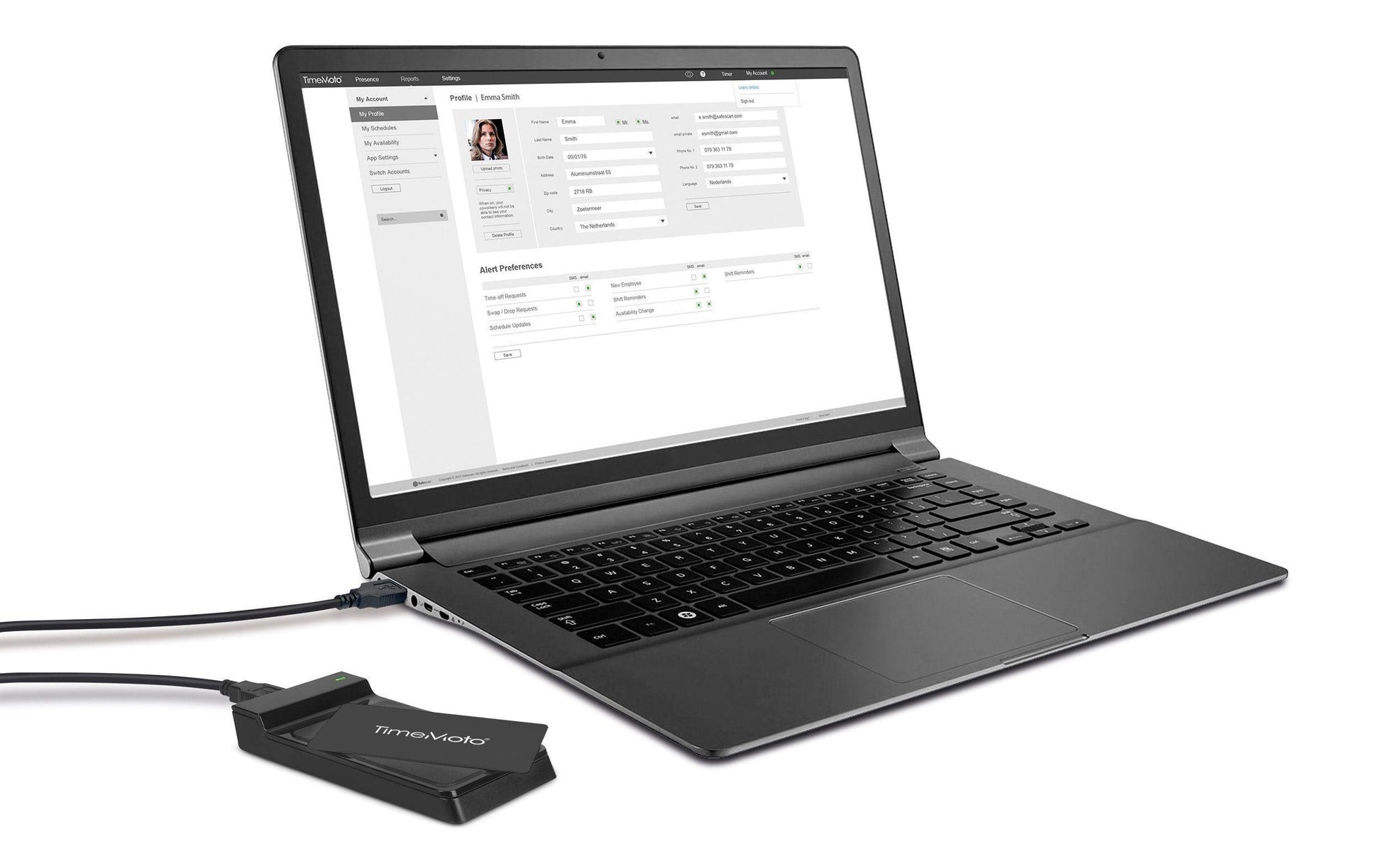 Timemoto SSRF-150 – RFID-Leser, USB, für Safescan