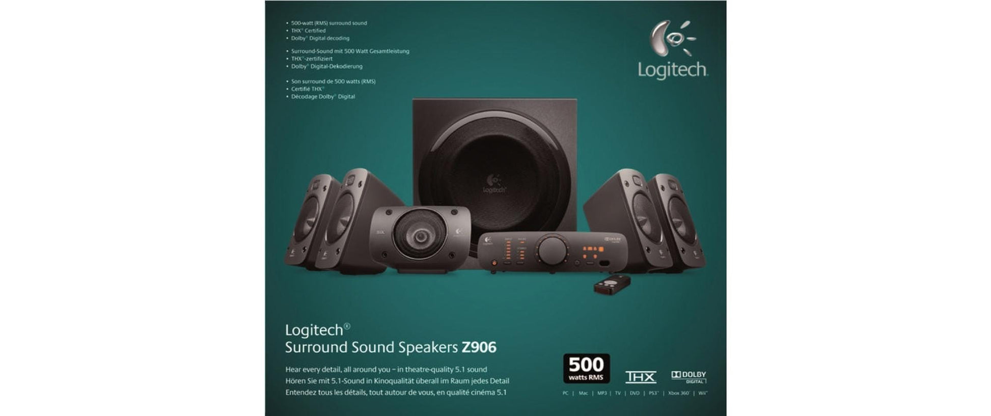 Logitech Z906 – PC-Lautsprecher-Set – 5.1