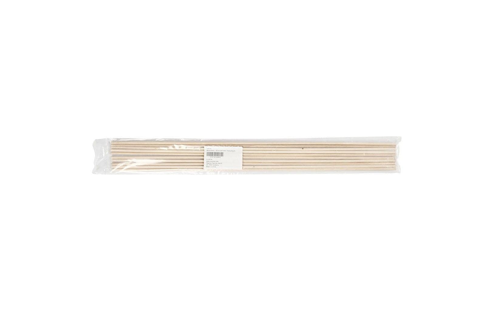 Creativ Company Holzrohling, Birke, hellbraun, Ø 0,6 cm × 60 cm, 10 Stk.