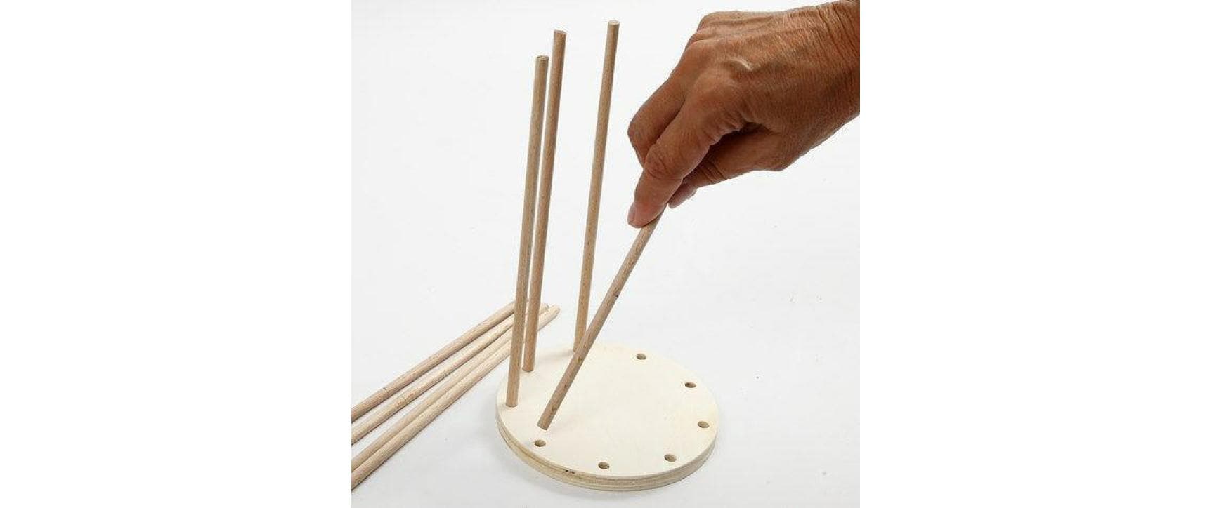 Creativ Company Holzrohling, Birke, hellbraun, Ø 0,6 cm × 60 cm, 10 Stk.