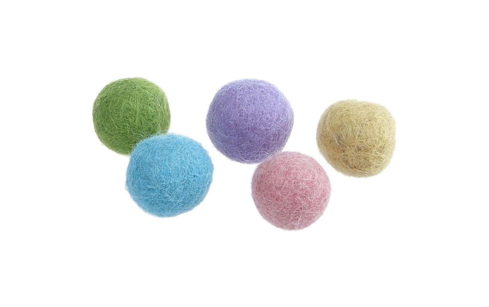 Creativ Company Filzkugeln, Wolle, Mehrfarbig (Grün, Pink, Türkis, Violett), Ø 20 mm, 64 Stk.
