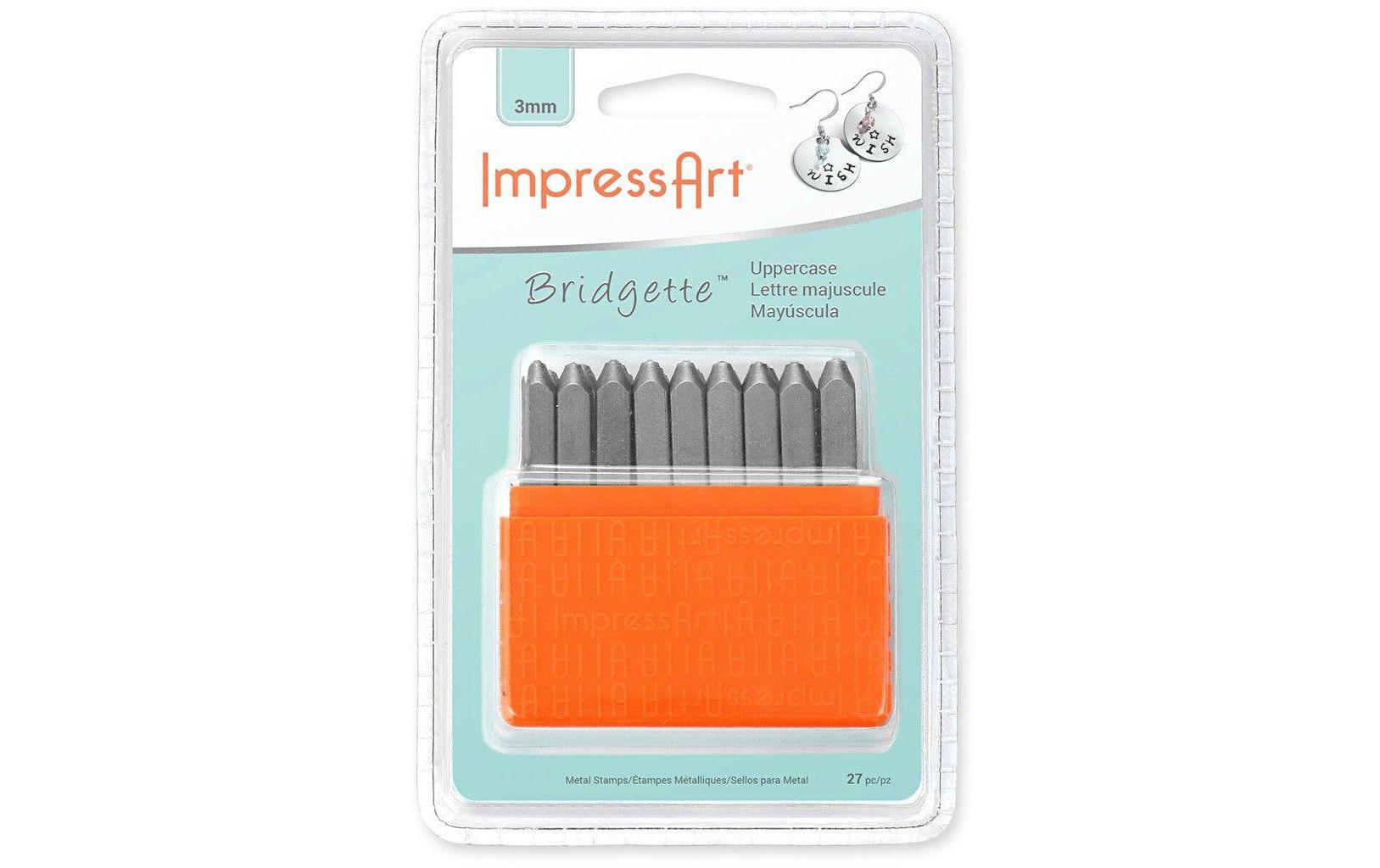 Impressart Stempel-Set – Bridgette Grossbuchstaben – 27 Stempel – 3 mm