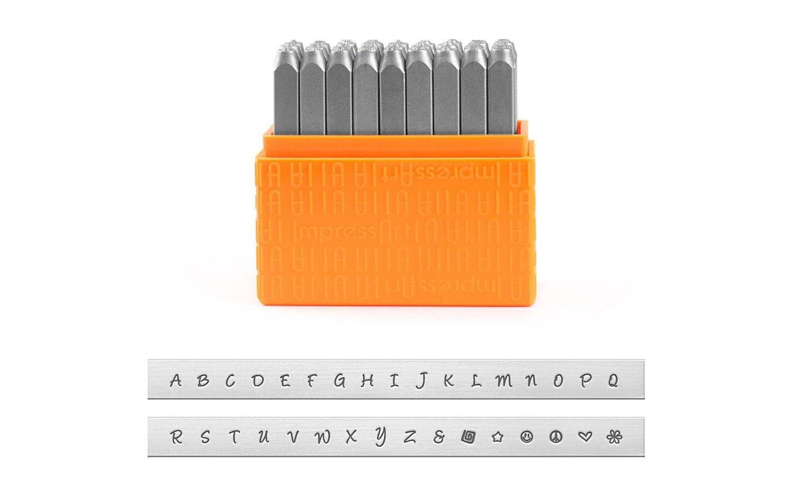 Impressart Stempel-Set – Bridgette Grossbuchstaben – 27 Stempel – 3 mm