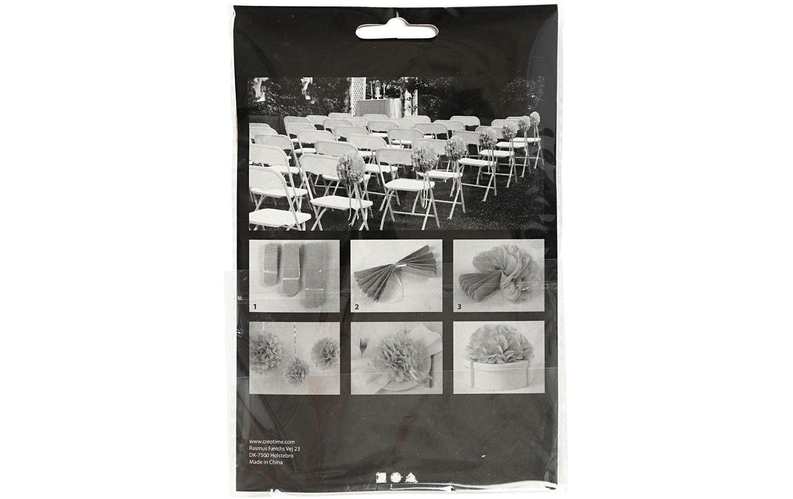 Creativ Company Papier-Pompons – rosa – 20, 24, 30 cm – Papier – 3 Stk
