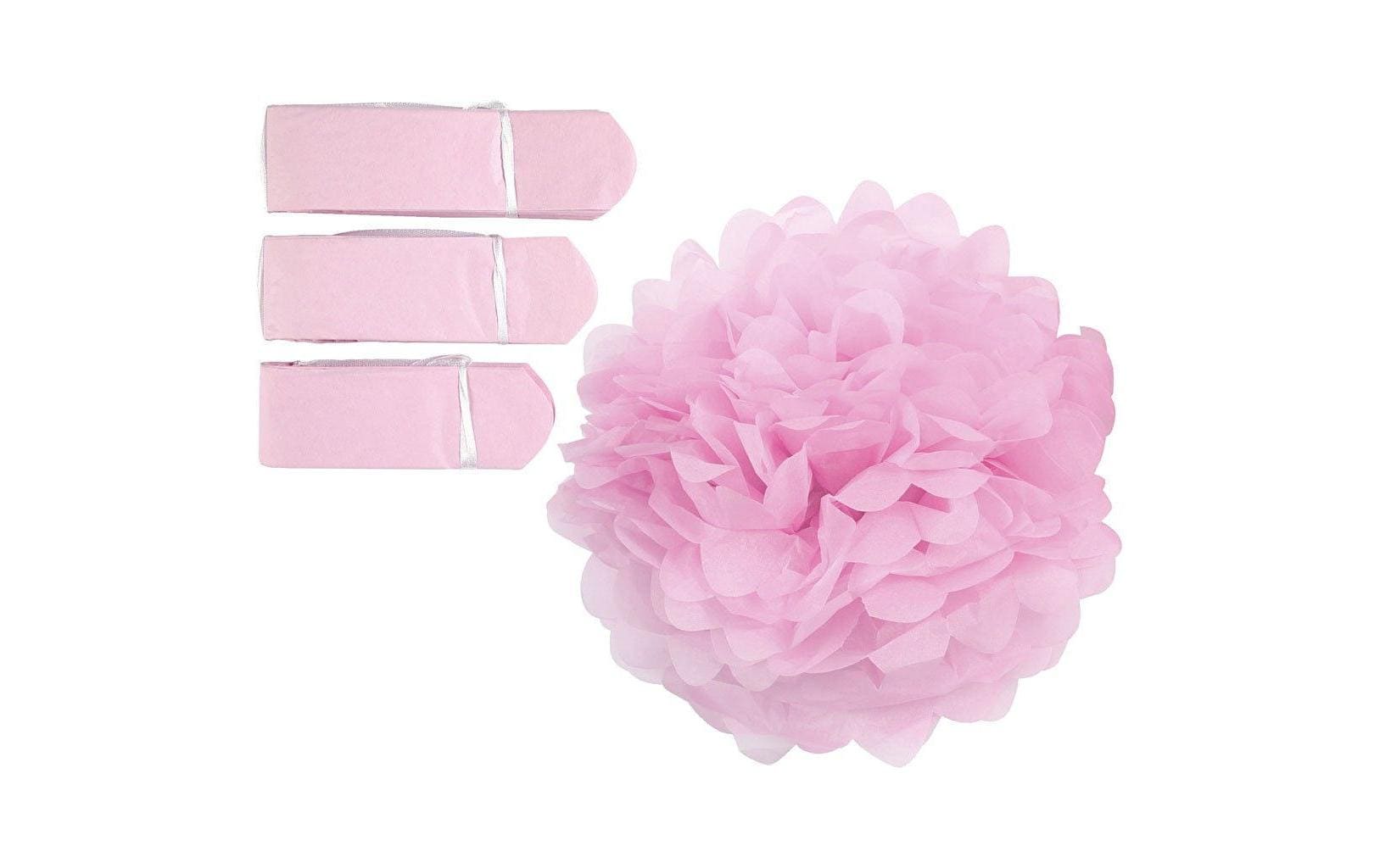 Creativ Company Papier-Pompons – rosa – 20, 24, 30 cm – Papier – 3 Stk