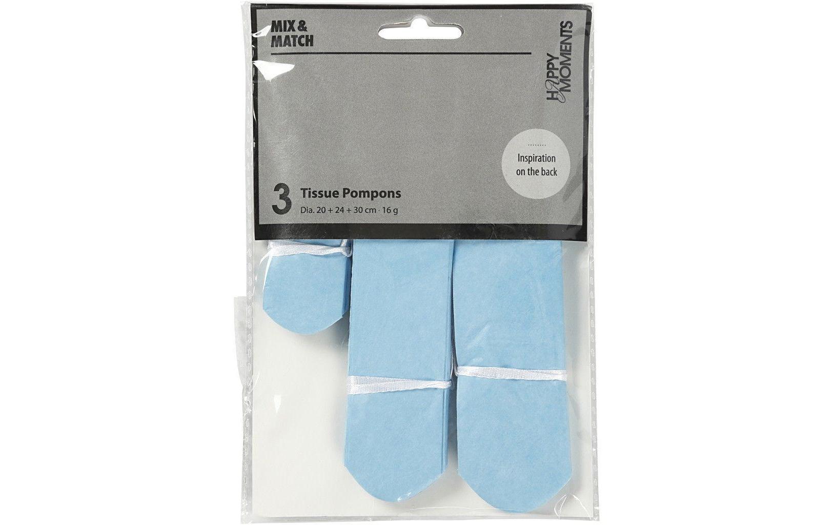 Creativ Company Papier-Pompons – Beige – 20, 24, 30 cm – 3 Stk