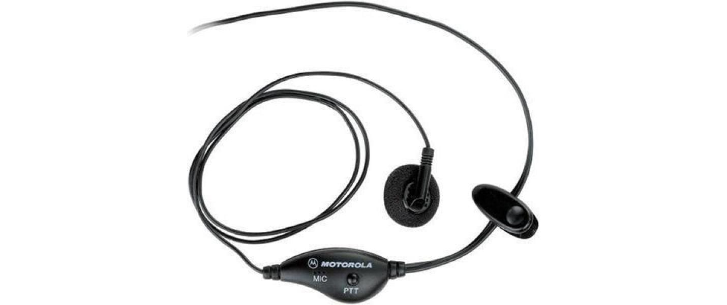 Motorola ENTN8870CR – Headset (Im Ohr) mit PTT, In-line-Mikrofon, kabelgebunden, für T80, Schwarz