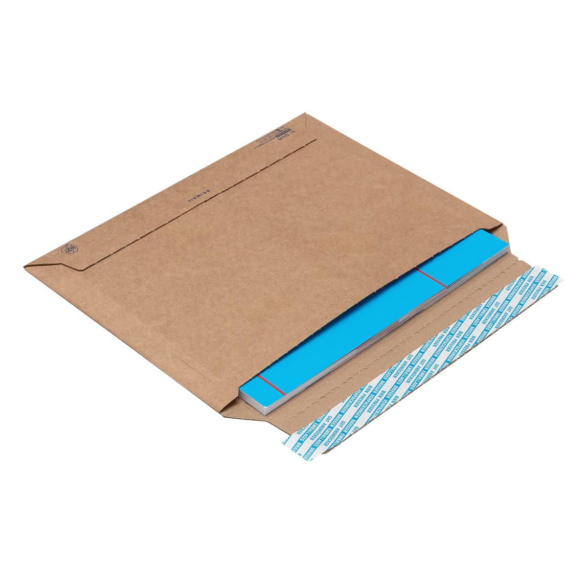 Brieger BRIMAIL Karton-Versandtasche – Wellkarton, Braun, Aufreisshilfe – 1 Stück
