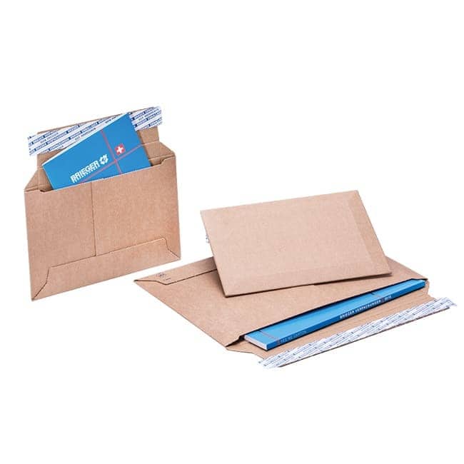 Brieger Karton-Versandtasche – Wellkarton, Braun, Aufreisshilfe – 1 Stück