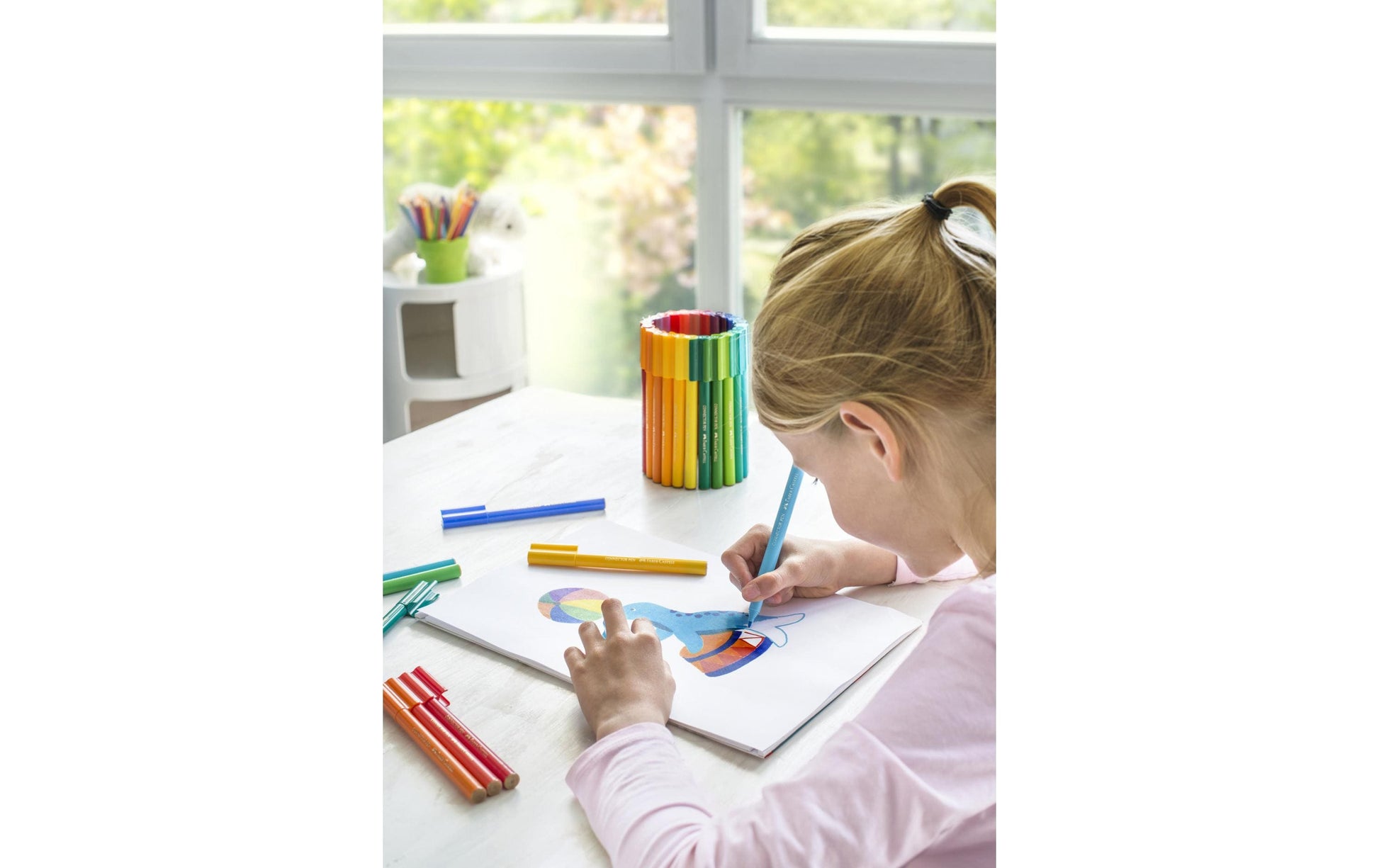Faber-Castell Connector Pen Filzstift – 2,0 mm, wasserbasiert, auswaschbar, 80 Farben