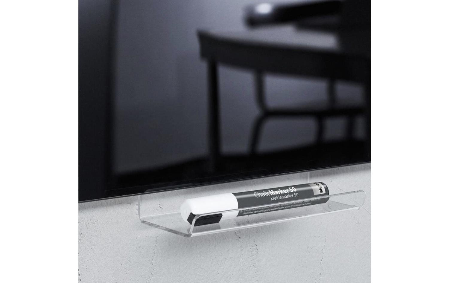 Sigel Stifteschale – selbstklebend, Kunststoff, 170 × 75 mm – für Artverum Glas-Magnetboards, Glasmagnettafeln