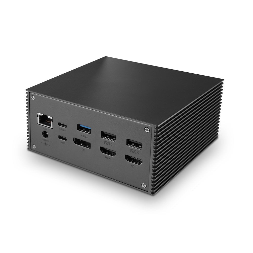 Lindy 43378 Dockingstation – USB-C, 1× DP, 2× HDMI, 5× USB-A, Fast Ethernet, SD/microSD, 3,5 mm Audio