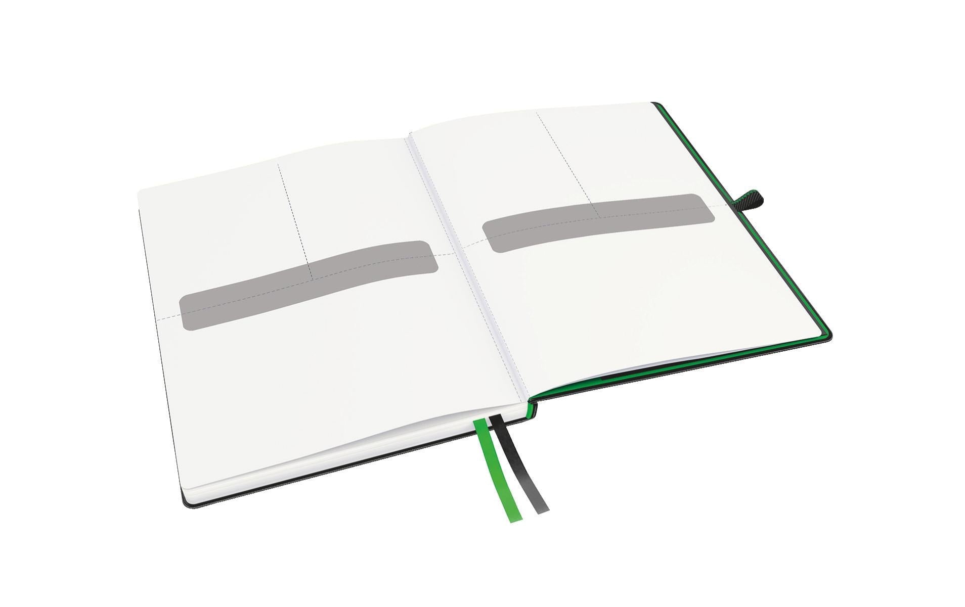 Leitz Notizbuch – 187 × 242 mm – kariert – 80 Seiten – 100 g/m² – Hardcover, schwarz, FSC