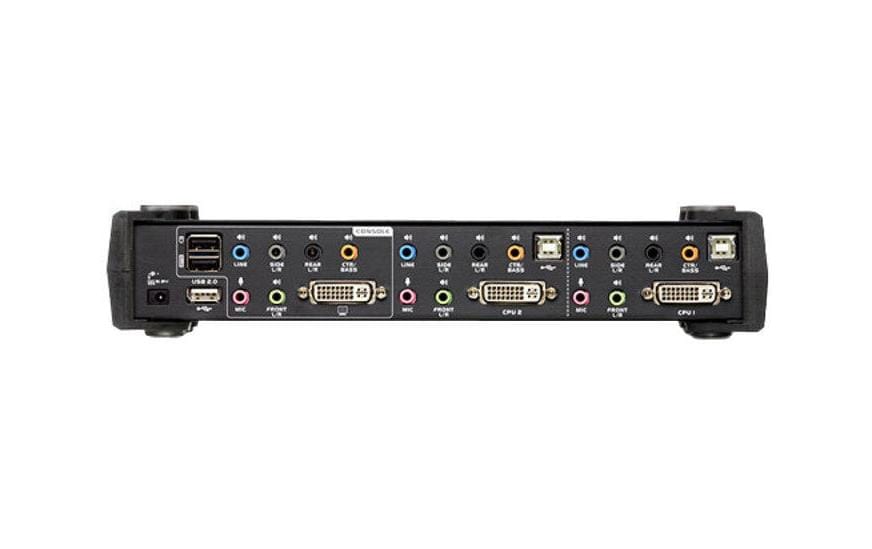 ATEN CS1782A – KVM-Switch 2×1, DVI-I/USB 2.0/3,5-mm-Audio, 2560 × 1600, USB-Hub, HDCP, 7.1-Audio, für Windows