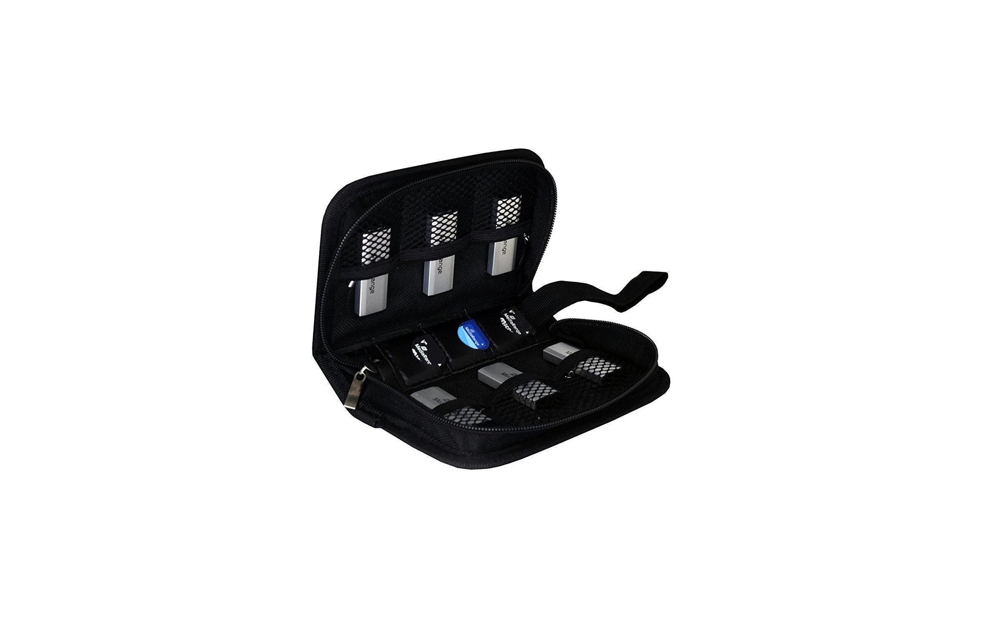 MediaRange USB-/SD-Tasche – für 6 USB-Sticks, 3 SD-Karten, Nylon, 170 × 49 × 108 mm