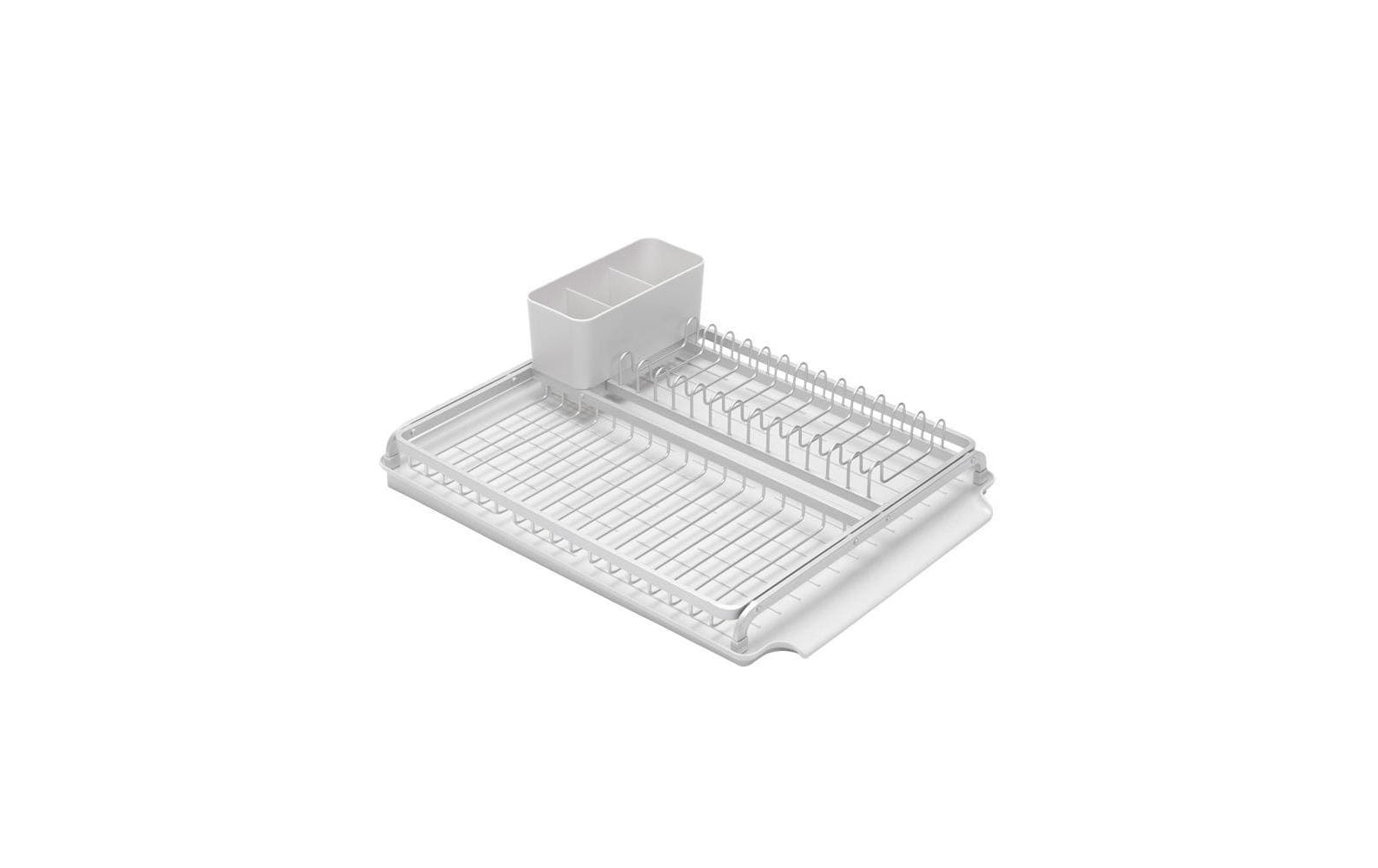 Brabantia Abtropfgestell 38,5 × 49 × 14 cm, Silikon/Aluminium, Hellgrau