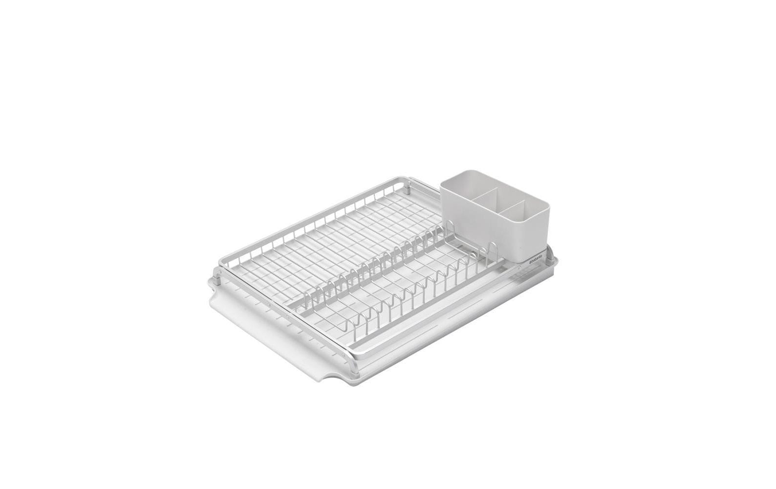Brabantia Abtropfgestell 38,5 × 49 × 14 cm, Silikon/Aluminium, Hellgrau