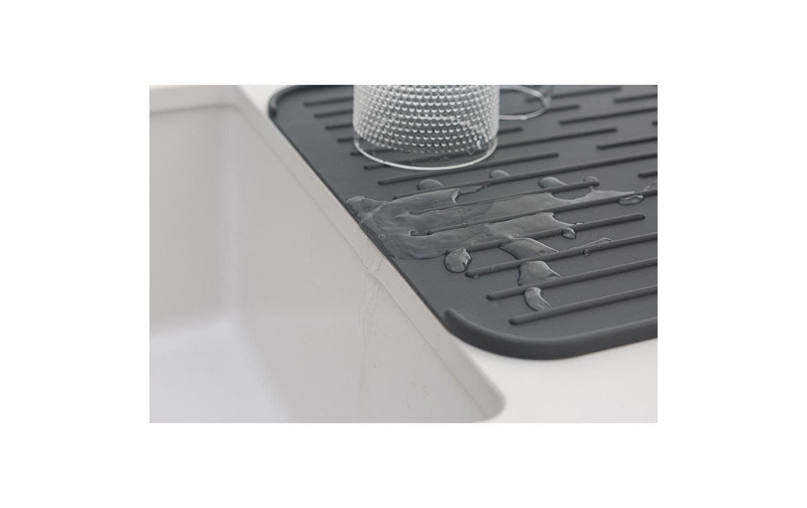 Brabantia Abtropfmatte 43,8 × 32,5 × 0,9 cm, Silikon, Dunkelgrau
