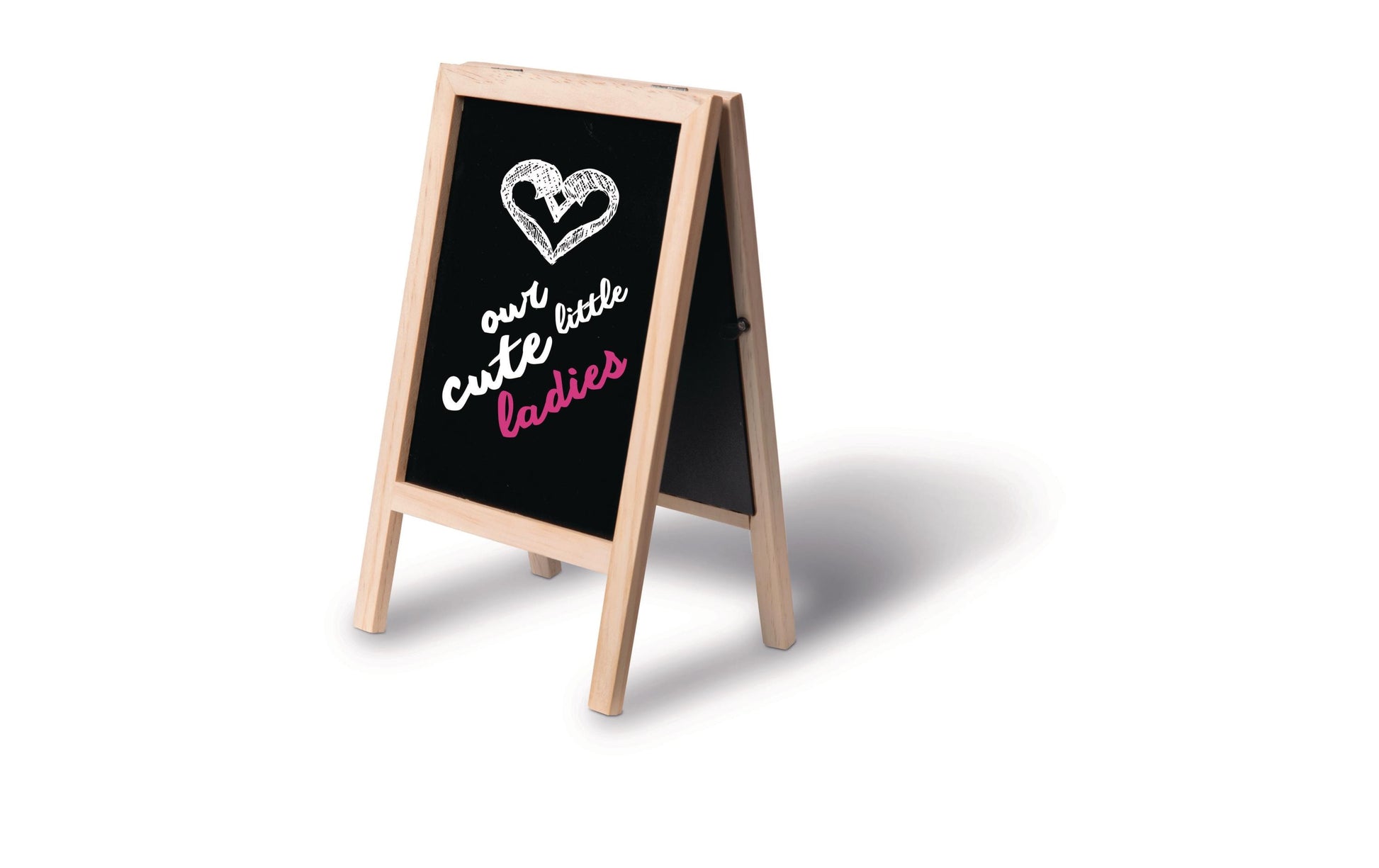 Securit Minikreidetafel – 250 × 152 mm – Holzrahmen, Schwarz – für Kreide & Kreidemarker – inkl. Standfuss