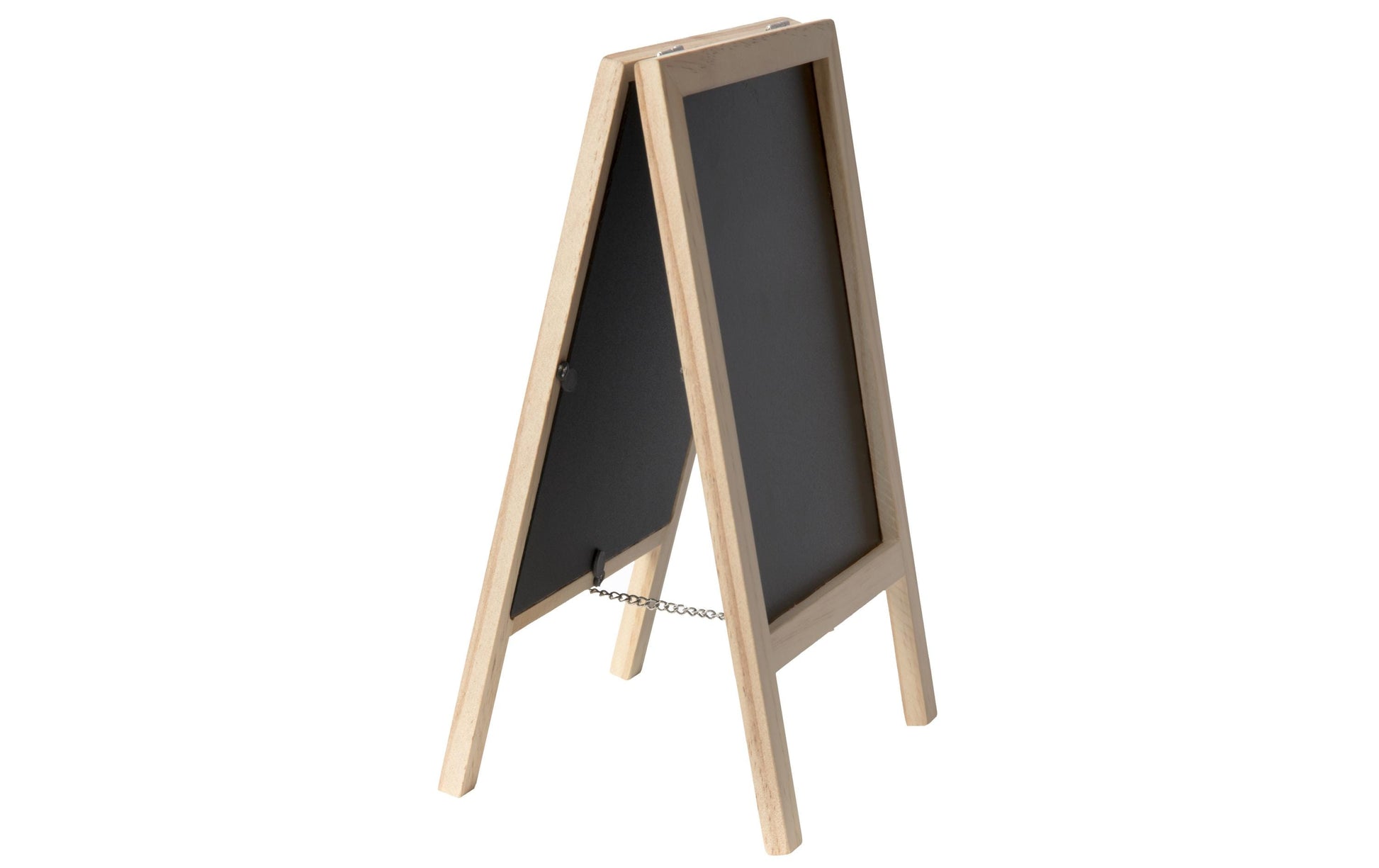 Securit Minikreidetafel – 250 × 152 mm – Holzrahmen, Schwarz – für Kreide & Kreidemarker – inkl. Standfuss