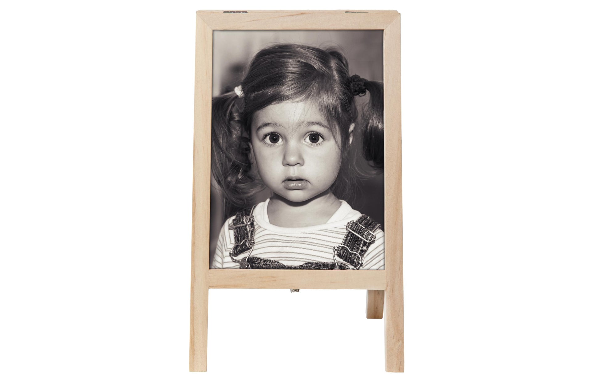 Securit Minikreidetafel – 250 × 152 mm – Holzrahmen, Schwarz – für Kreide & Kreidemarker – inkl. Standfuss