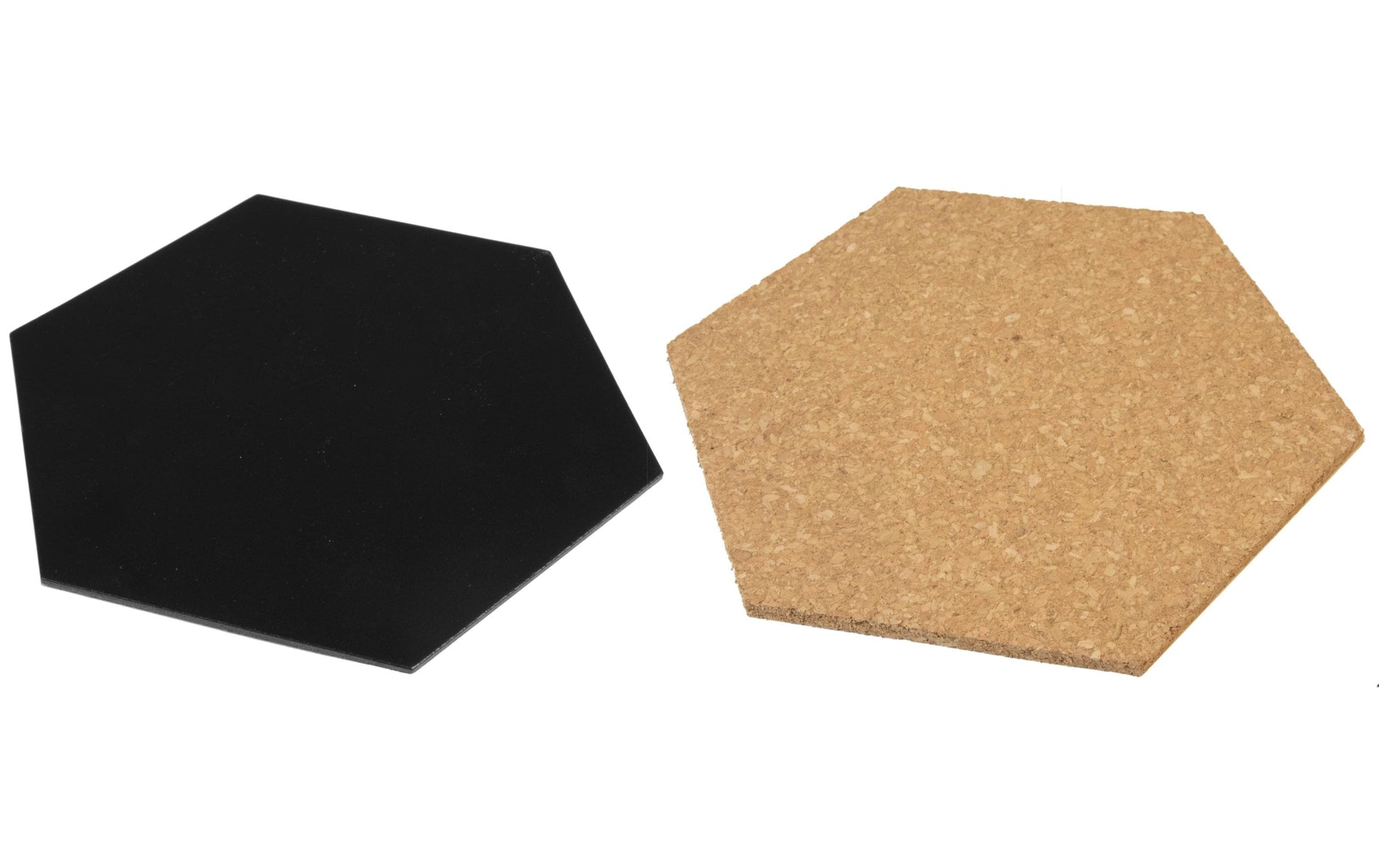 Securit Minikreidetafel/Schilder FB-CB-HEX – 155 × 179 mm – Kork, Metall, schwarz/braun – beidseitig – 7 Stk.