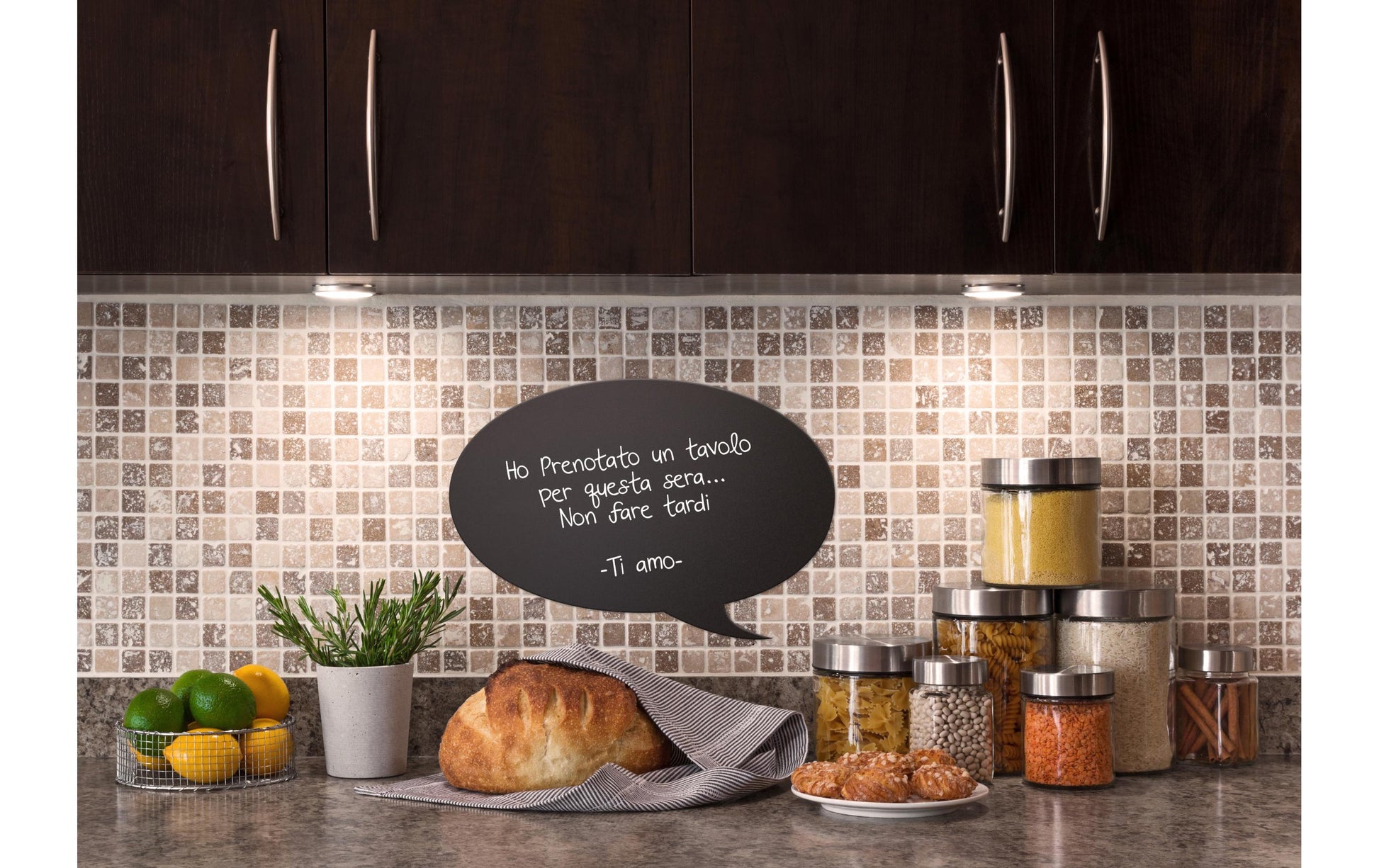 Securit Silhouette-Kreidetafel Sprechblase – 53 × 30 mm – Kunststoff, schwarz – beidseitig, für Kreidemarker