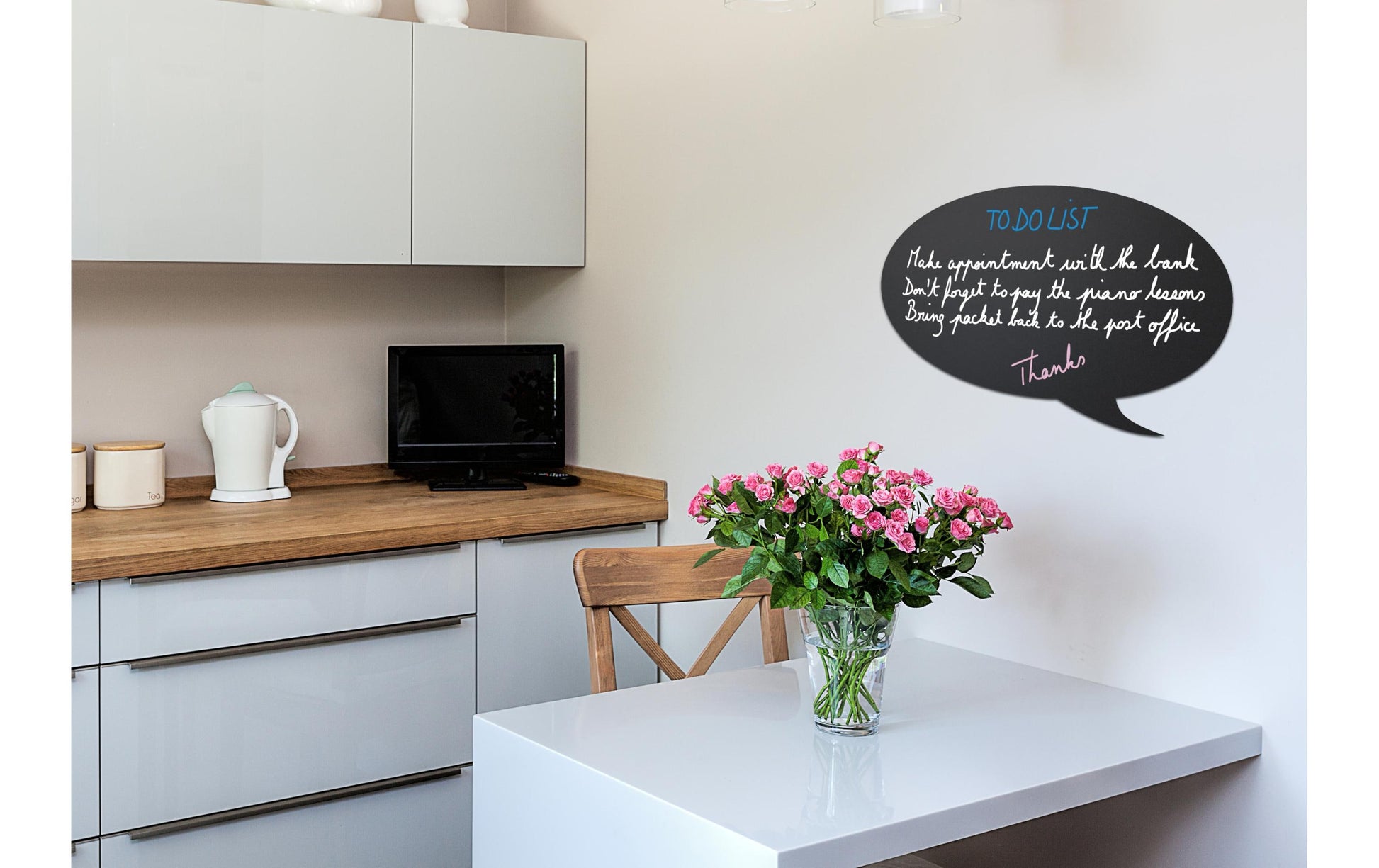 Securit Silhouette-Kreidetafel Sprechblase – 53 × 30 mm – Kunststoff, schwarz – beidseitig, für Kreidemarker