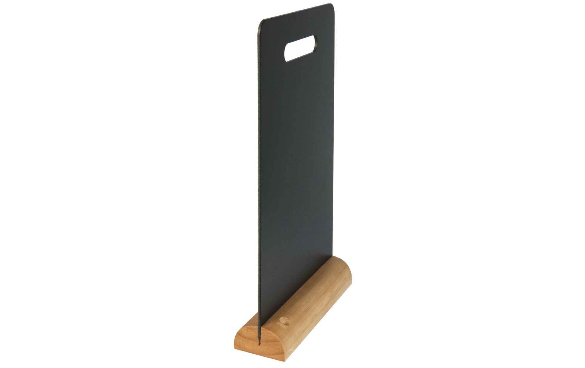 Securit Tischkreidetafel CARRY – 210 × 325 mm – Melamin, Holzsockel, schwarz – beidseitig – inkl. Kreidestift
