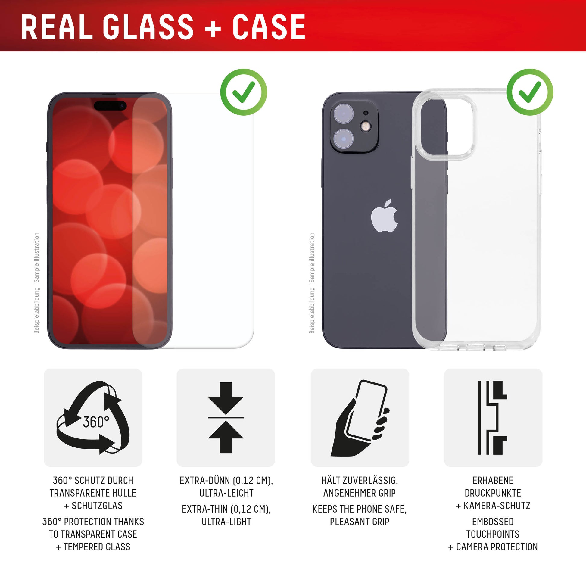 Displex Displayschutz (Panzerglas), 10H – für iPhone 17 Pro Max – mit Applikator