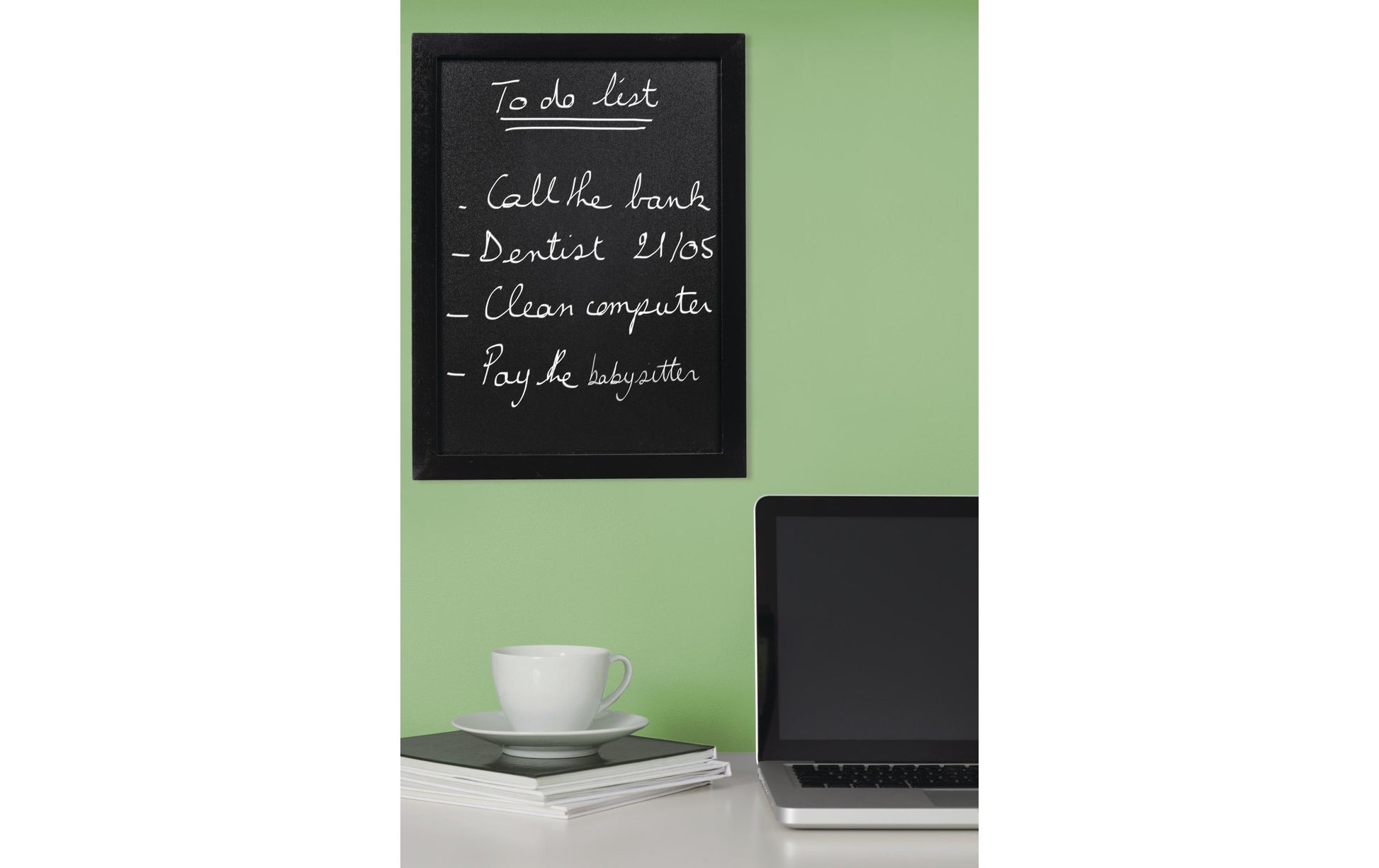 Securit Kreidetafel WOODY – 300 × 400 mm – Holzrahmen, schwarz – beidseitig, für Kreidemarker