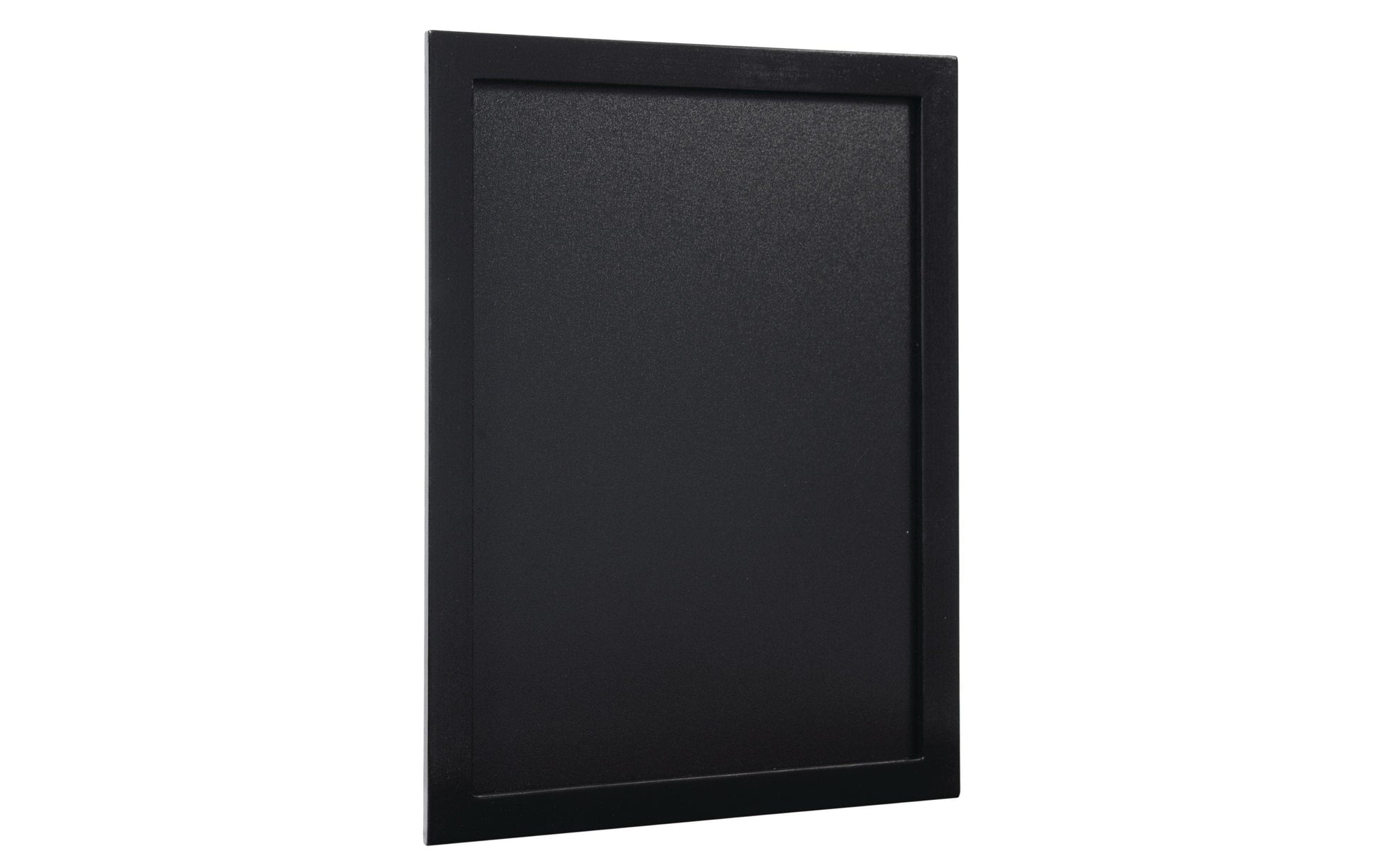 Securit Kreidetafel WOODY – 300 × 400 mm – Holzrahmen, schwarz – beidseitig, für Kreidemarker