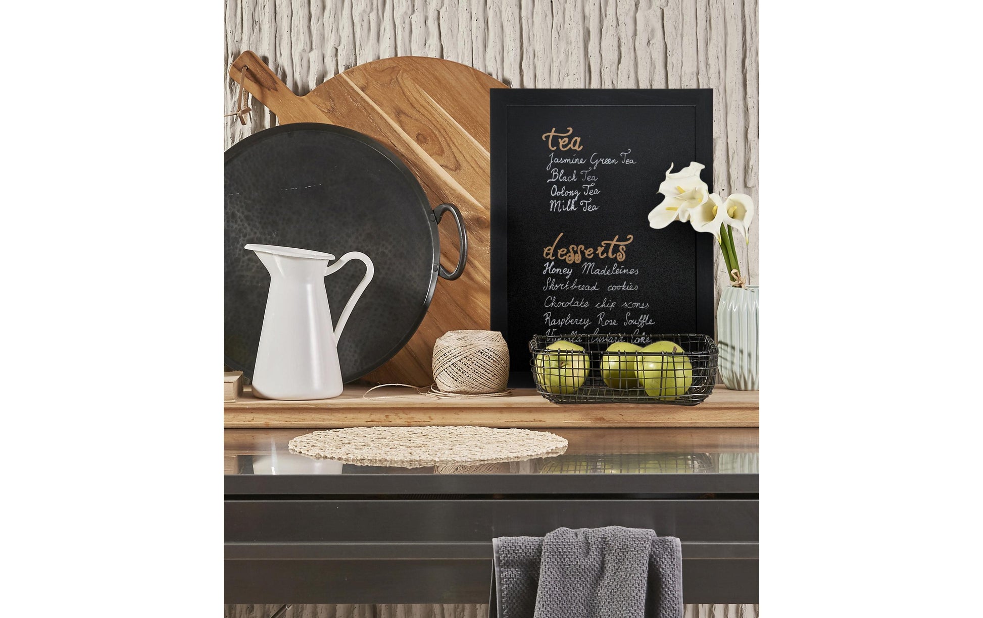 Securit Kreidetafel WOODY – 300 × 400 mm – Holzrahmen, schwarz – beidseitig, für Kreidemarker