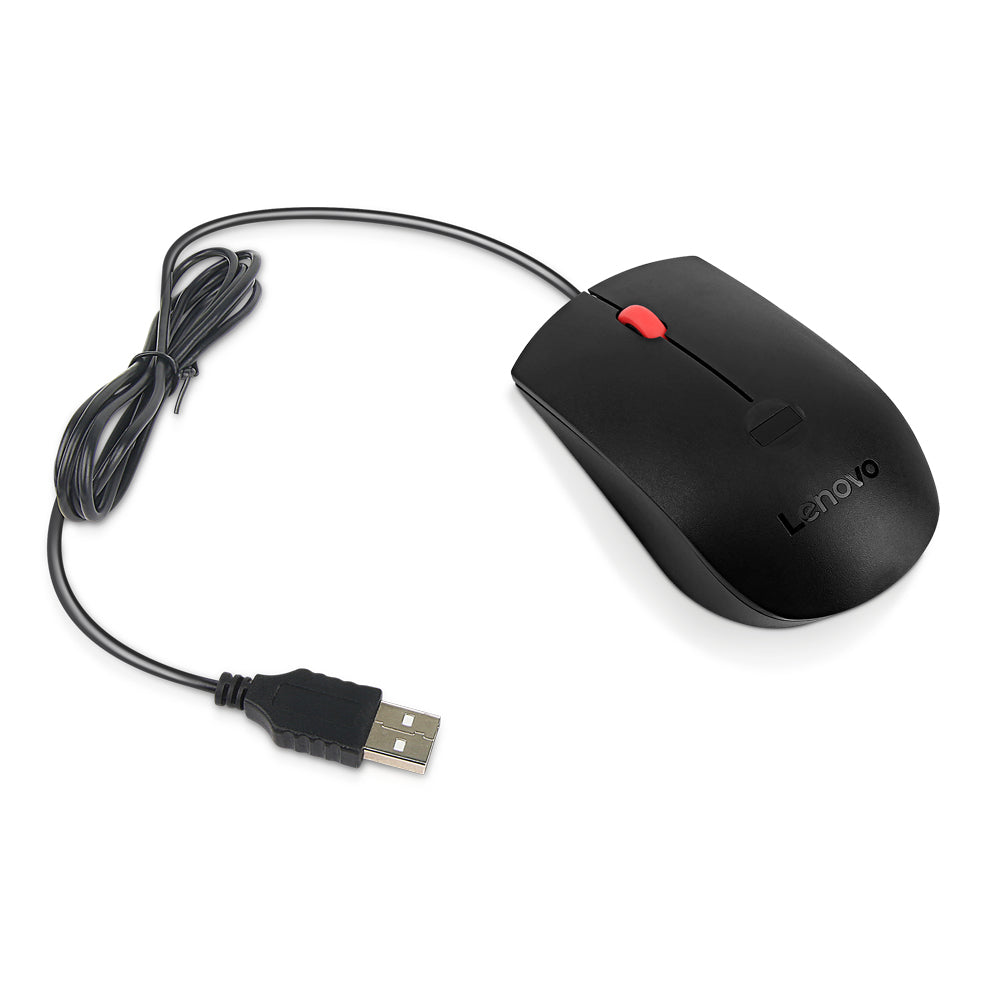 Lenovo 4Y51M03357 – Maus – Kabelgebunden (USB‑A), 1600 DPI, beidhändig, Schwarz
