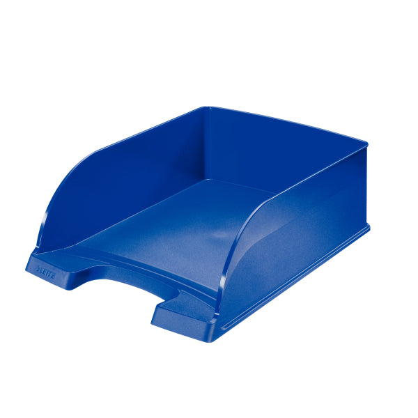 Leitz Briefkorb – mit Beschriftungsfeld, matt, blau, B 255 × H 103 × T 357 mm, Serie Jumbo