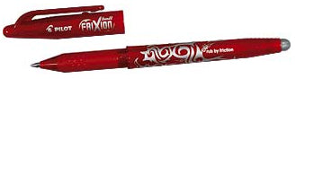 Pilot FriXion Ball – radierbarer Tintenroller mit Kappe, 0,7 mm, rot
