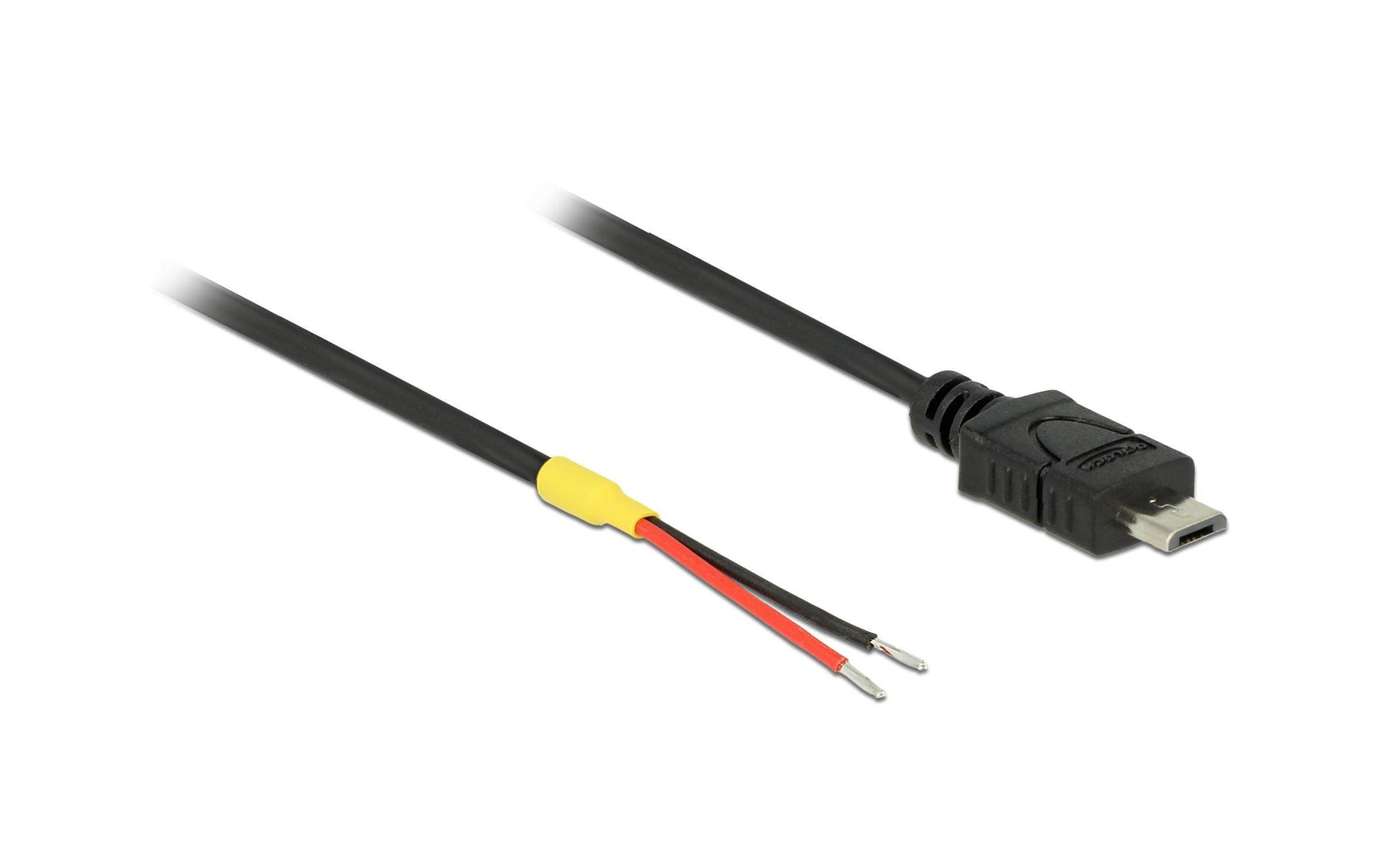 DeLOCK Stromkabel – Micro-USB B–offen, 0,2 m, 2-polig, schwarz
