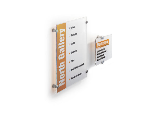 Durable Schilderhalter Crystal Sign – 148×148 mm – transparent – Acryl/Aluminium