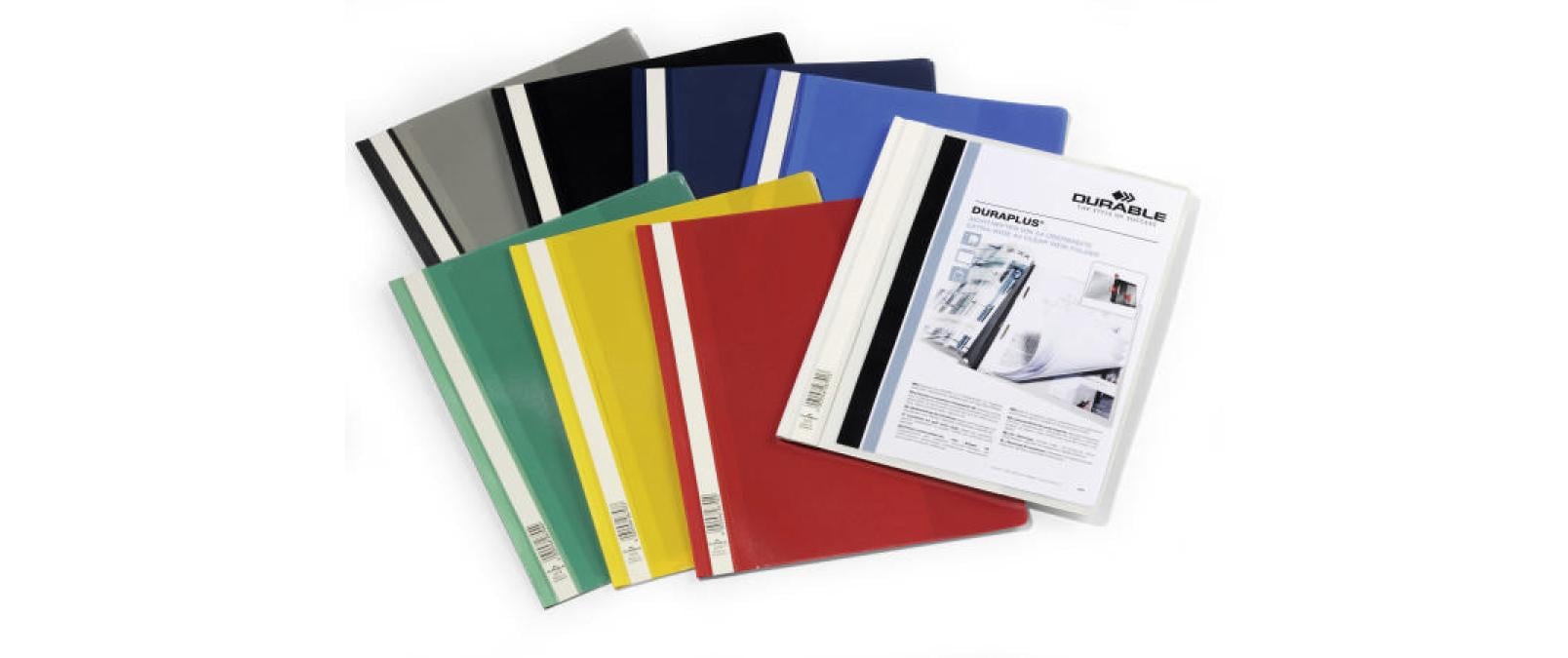 Durable Schnellhefter – A4, PP, rot, Beschriftungsfeld