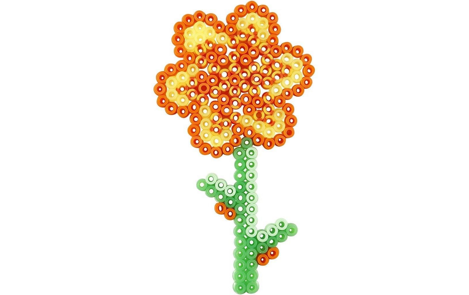 Creativ Company Steckplatten-Set Medium, Blume, Transparent, Set à 6, 8,5 × 14–14 × 16 cm