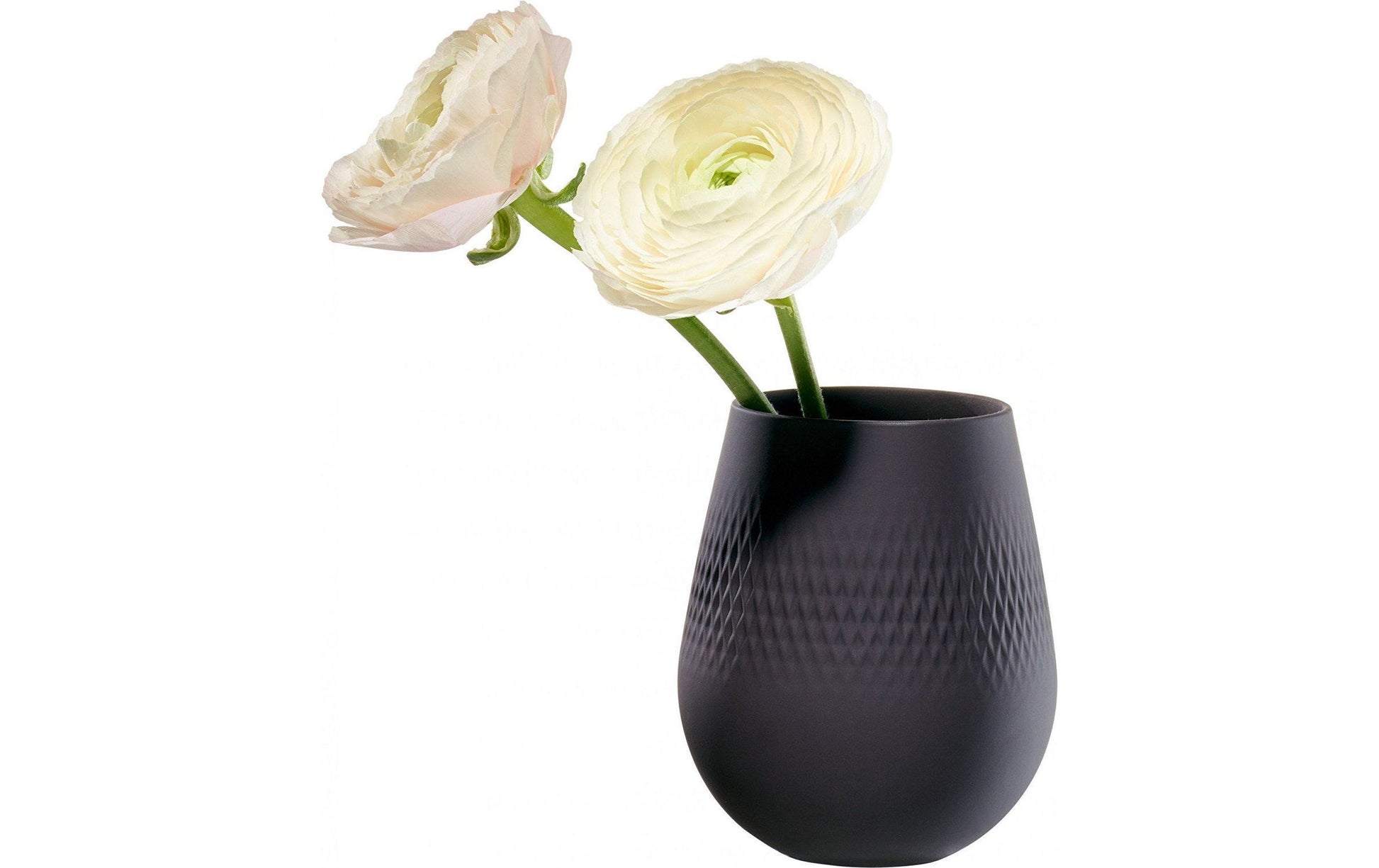 Villeroy & Boch Collier Vase – Ø 12,5 × 14 cm – Porzellan, Schwarz