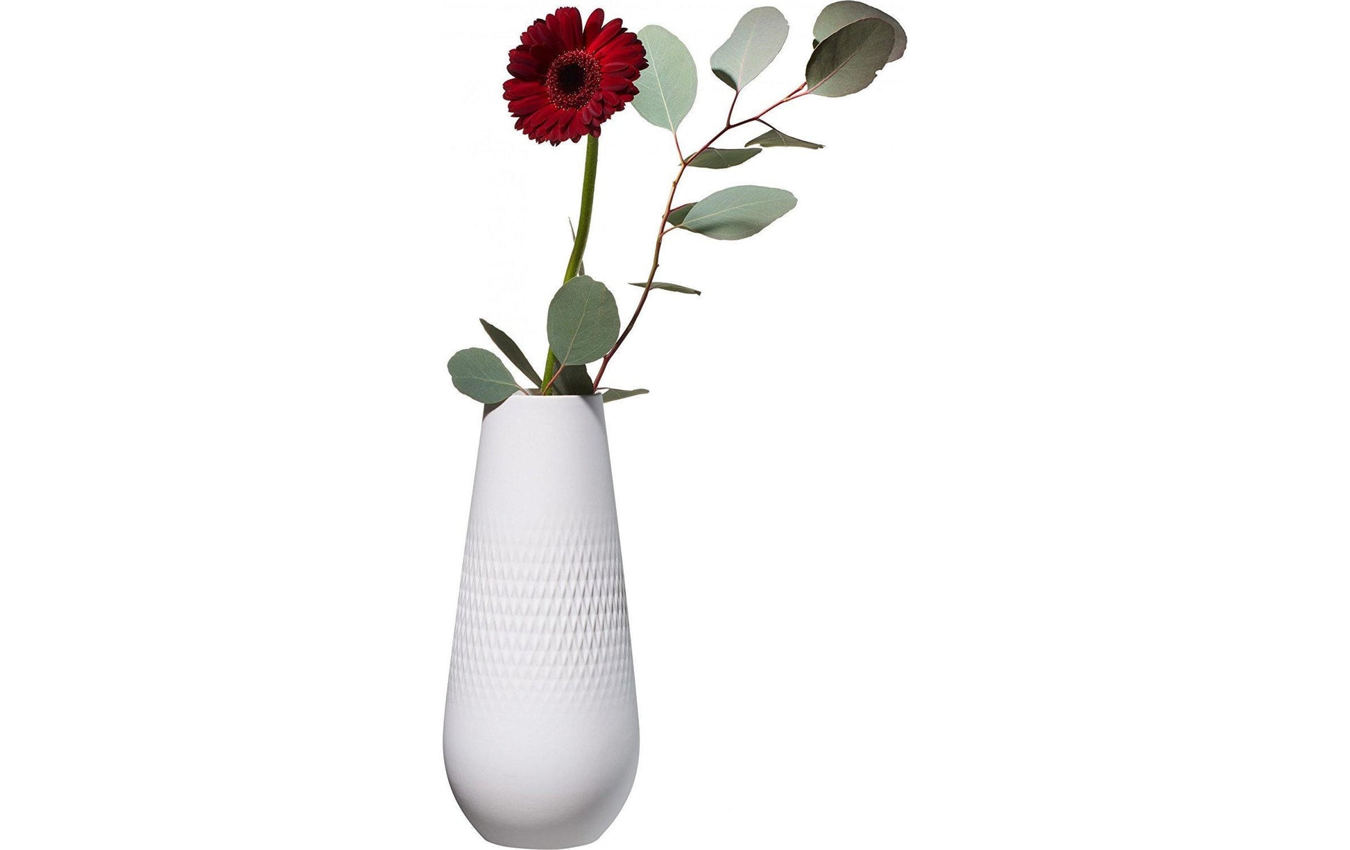 Villeroy & Boch Collier Vase – 11,5 × 26 × 11,5 cm – Porzellan, weiss