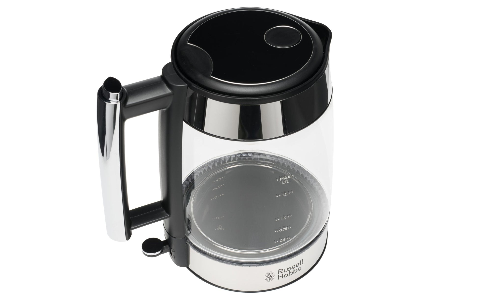 Russell Hobbs Wasserkocher – 1,7 l, Edelstahl, Schwarz