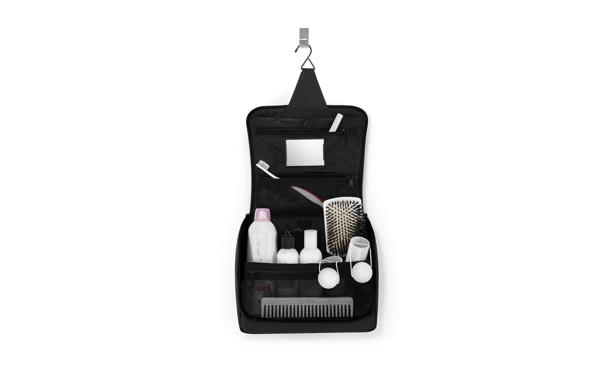 Reisenthel Kosmetiktasche XL – Wasserfest – 28 × 25 × 10 cm – Schwarz, Polyester, 1 Stk.