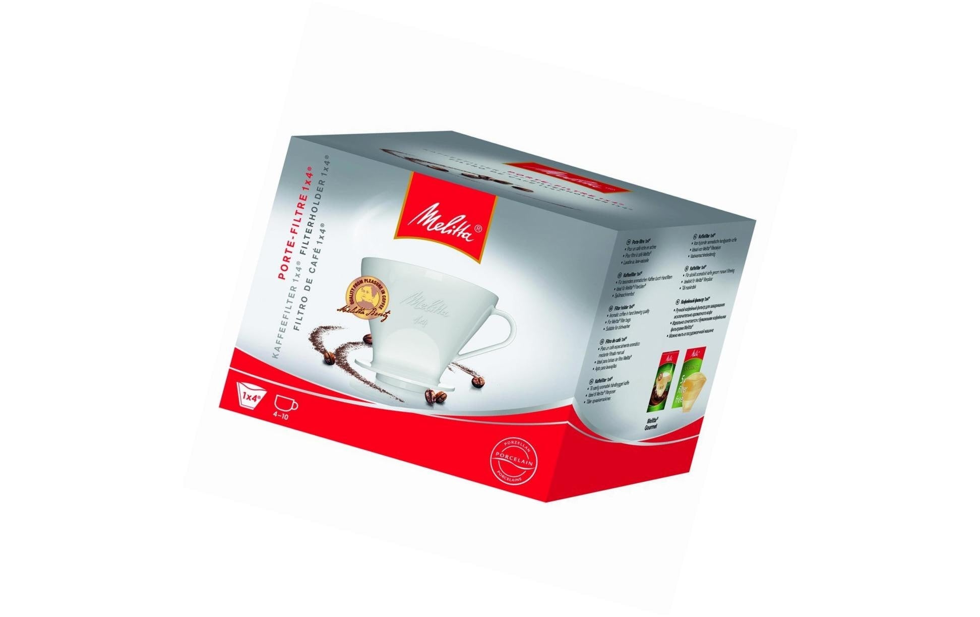 Melitta Kaffeefilter, Porzellan, Weiss, 1 Stück, für 1x4, spülmaschinenfest