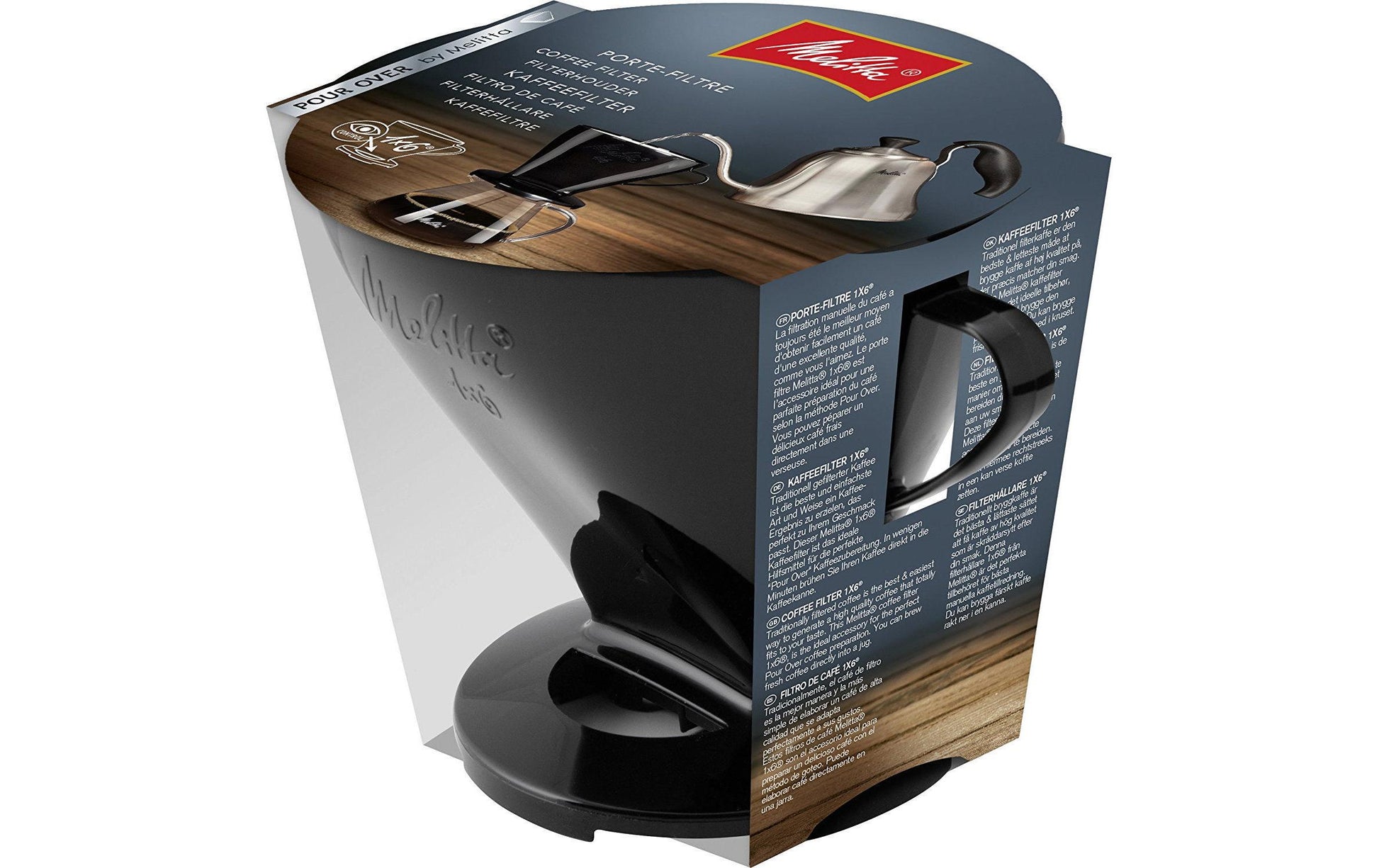 Melitta Kaffeefilter 1x6, Kunststoff, schwarz, spülmaschinengeeignet, für 2 Tassen