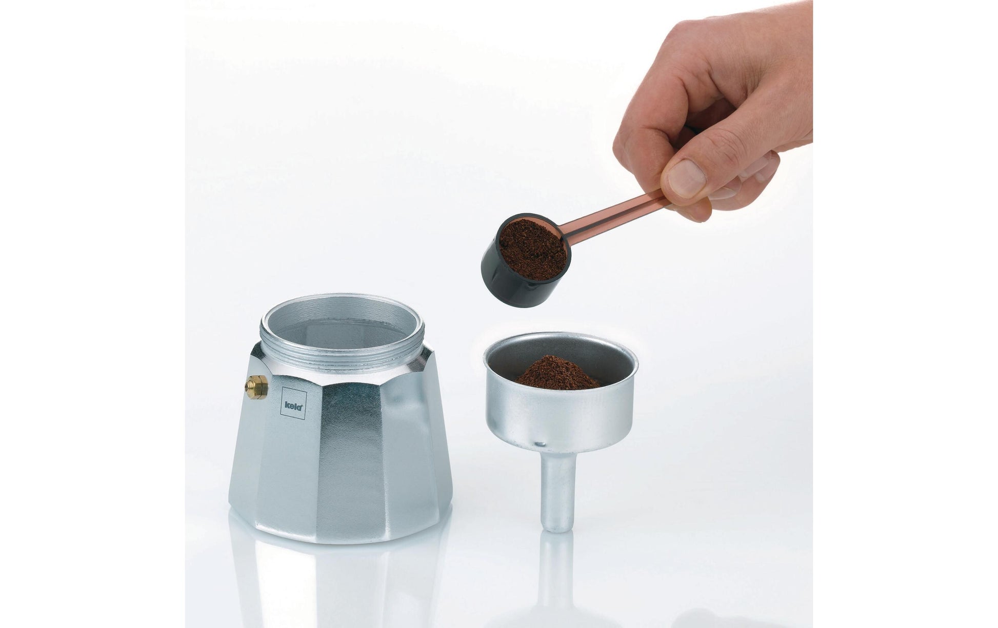 Kela French Press / Kaffeebereiter – für Glaskeramik, 0,2 l, 3 Tassen, Aluminium